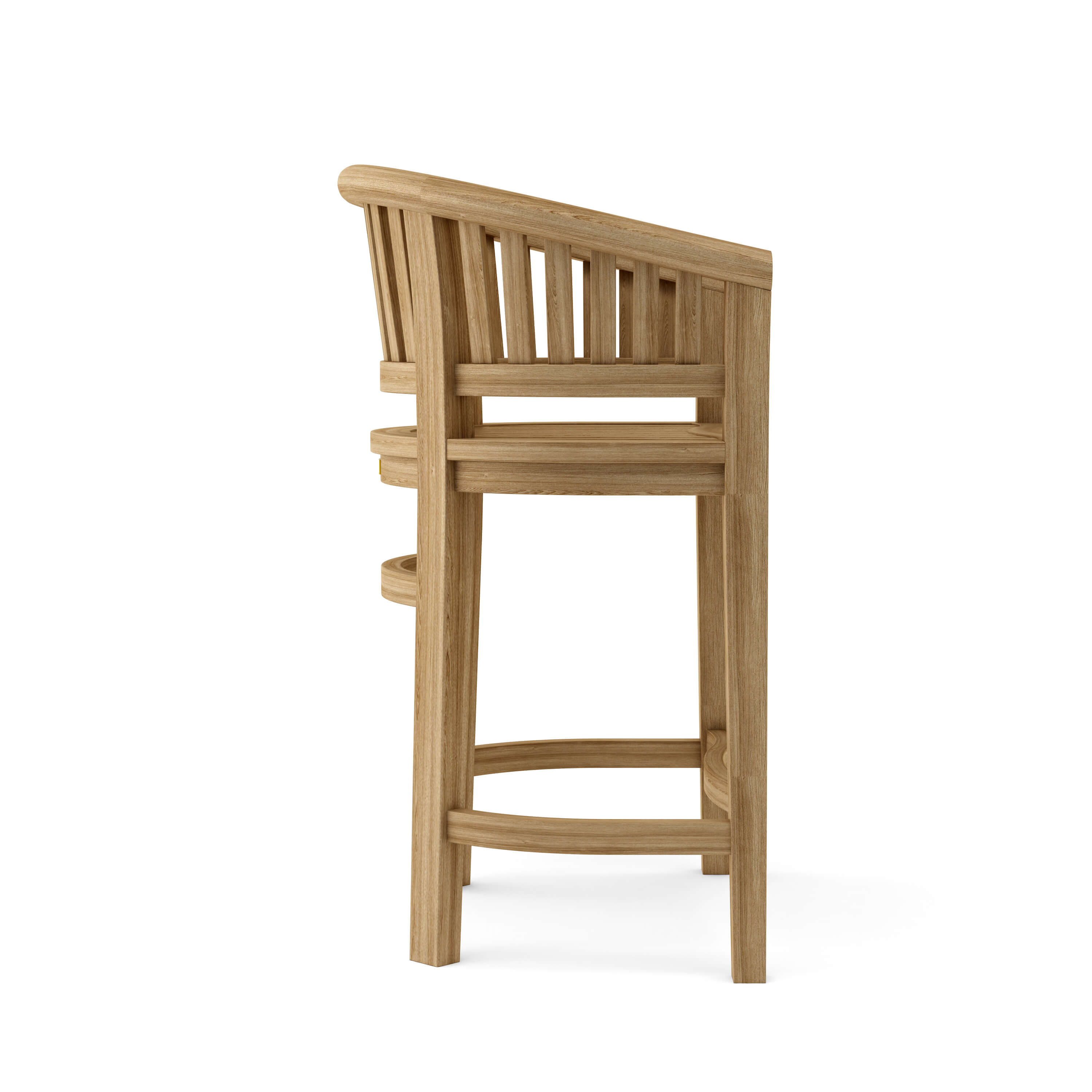 Anderson Teak Curve Bar Armchair | Premium Solid Teak Outdoor Bar Chair