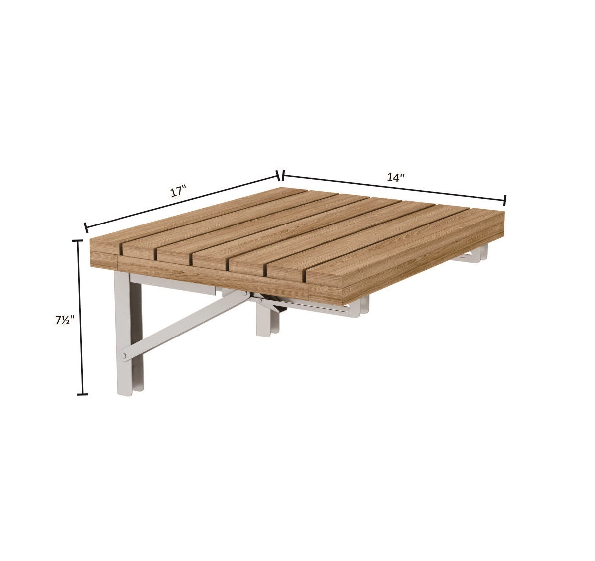 Anderson Teak Wall Mount Folding Chair II – Teak Space-Saving Shower Seat
