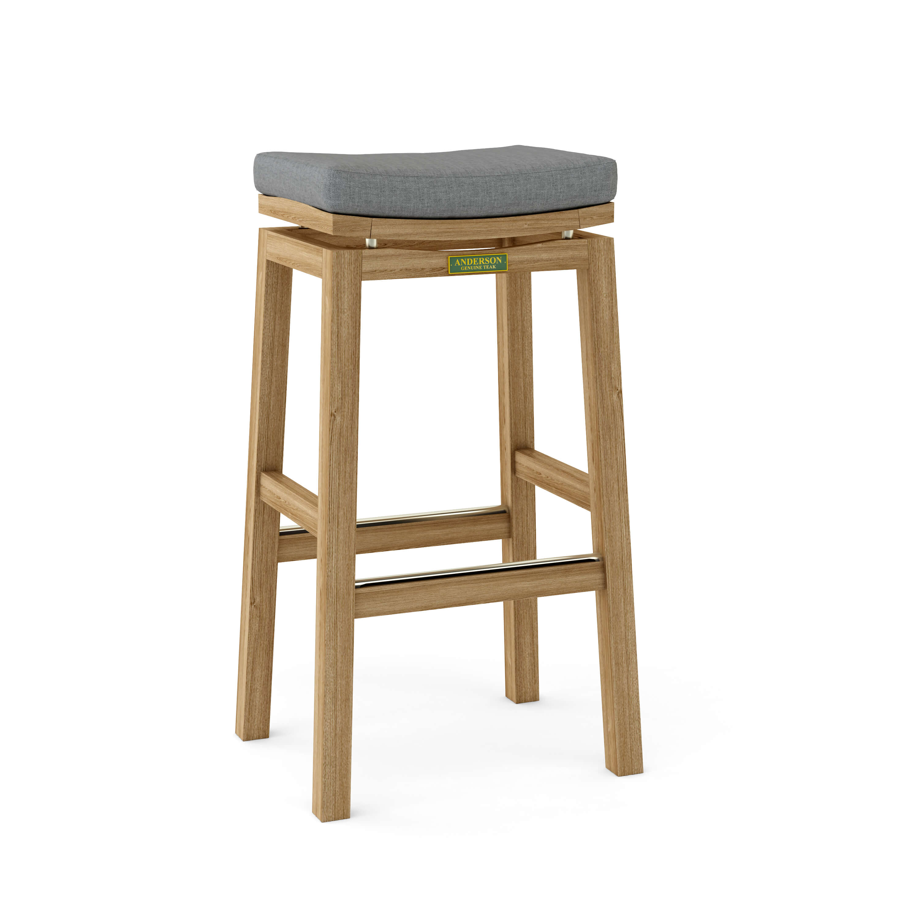 Anderson Teak Winston Backless Bar Chair – Teak Outdoor Bar Stool