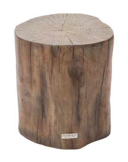 Elementi Home Daintree 19″ Stump Drift Wood Concrete Side Table