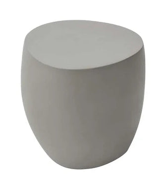 Elementi Home Ikaria 19″ Egg Shape Cream Concrete Side Table