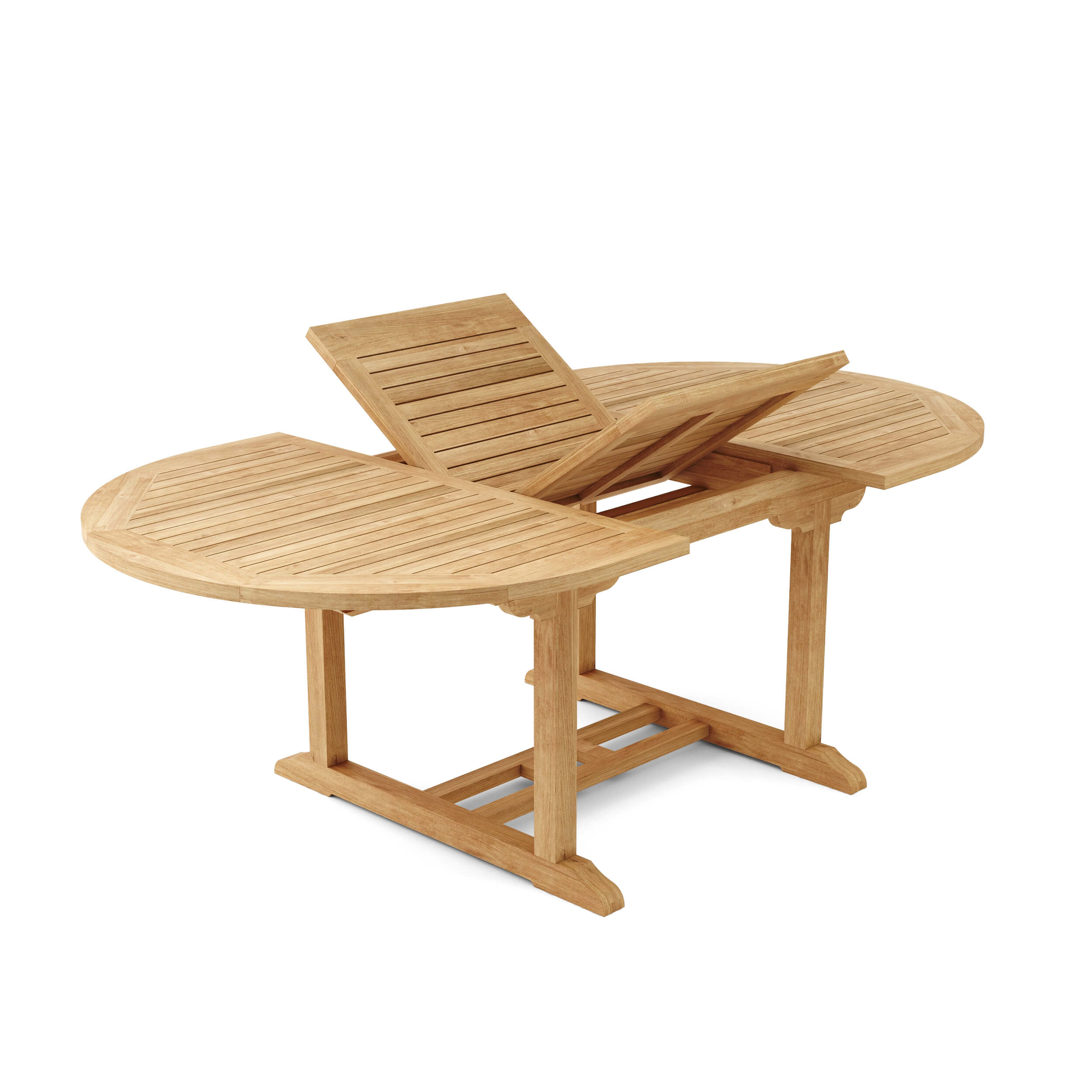 Anderson Teak Bahama 87″ Oval Extension Dining Table – Teak Outdoor Patio Table
