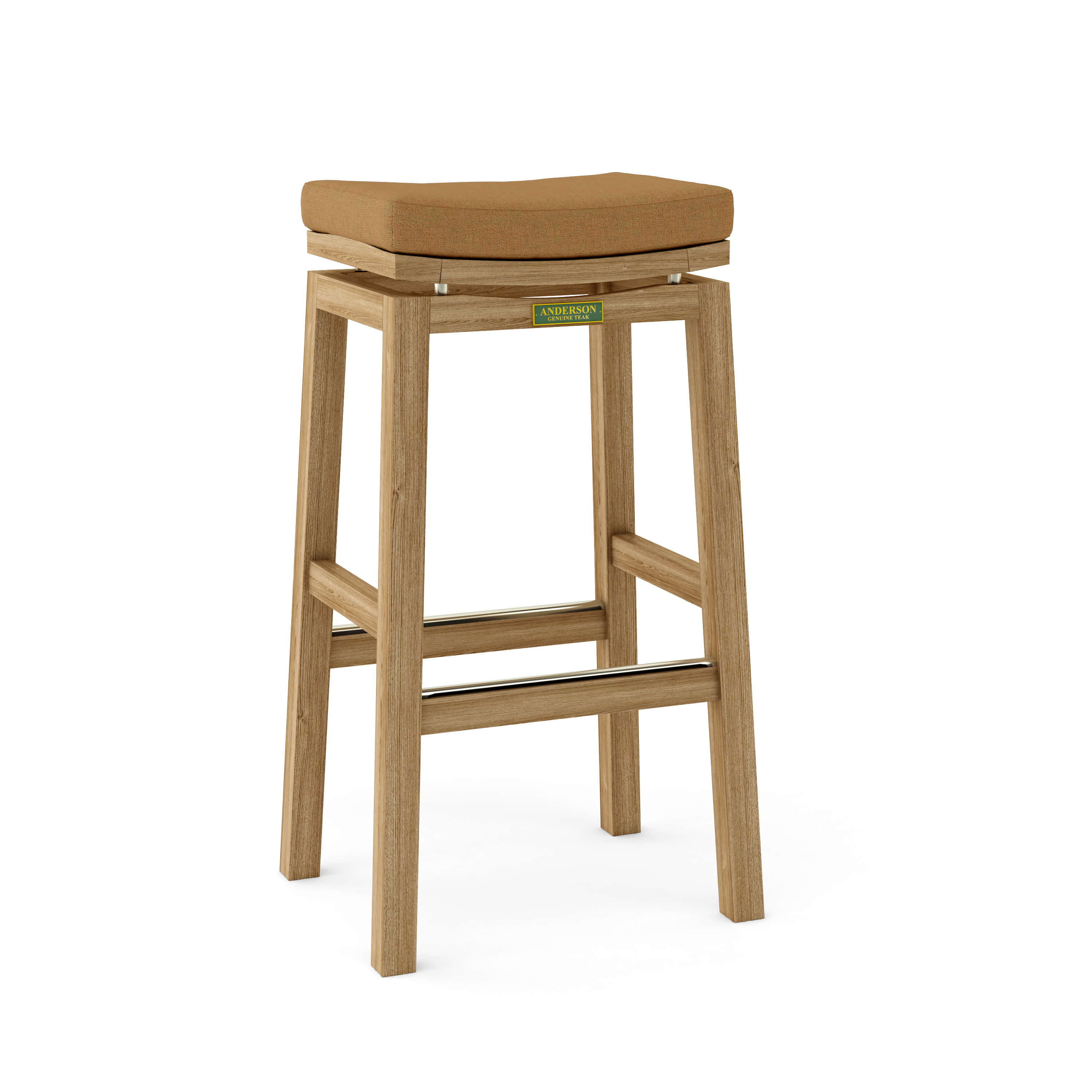 Anderson Teak Winston Backless Bar Chair – Teak Outdoor Bar Stool