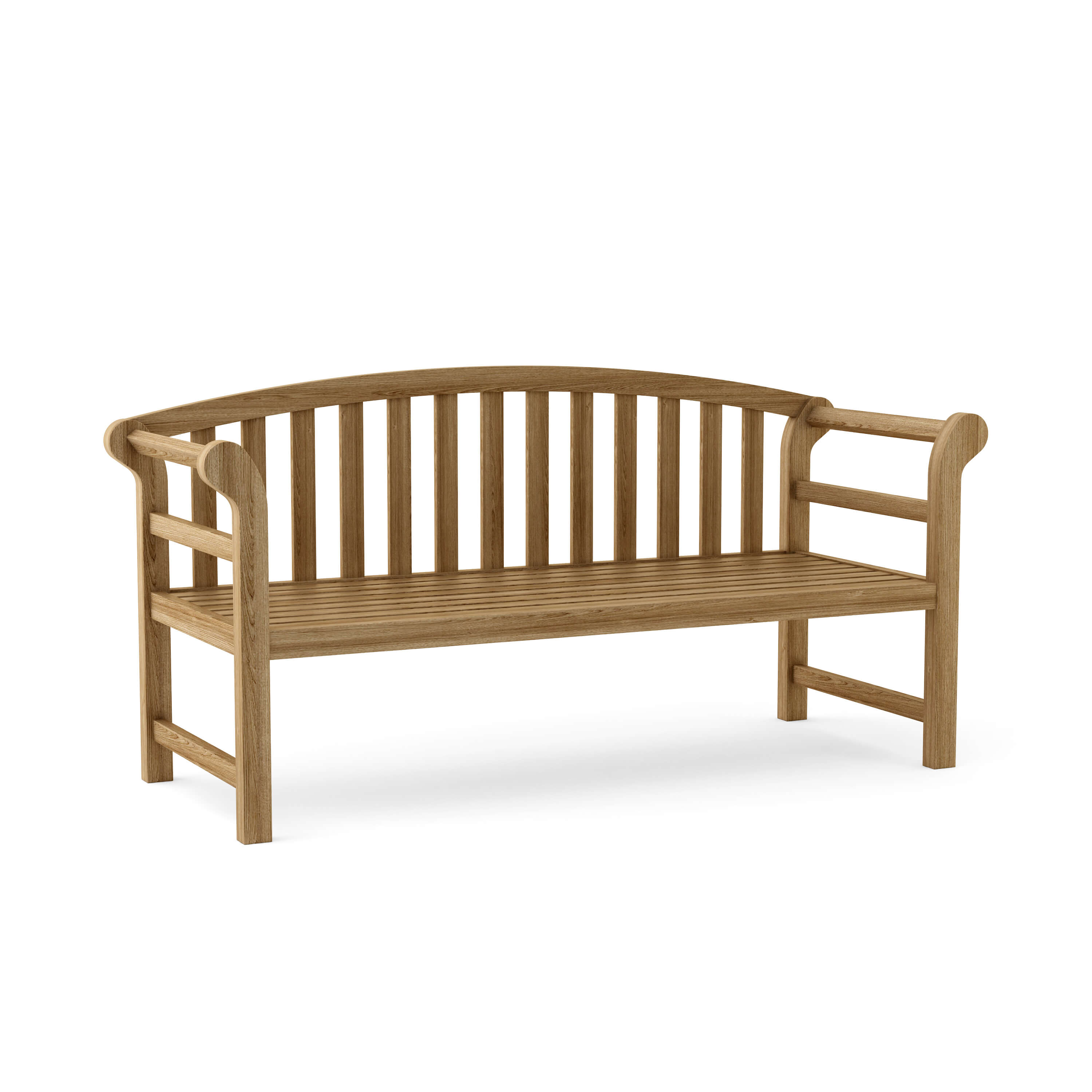 Anderson Teak Brisbane Deep Seating Bench – Solid Teak Outdoor Lounge Bench with Cushions