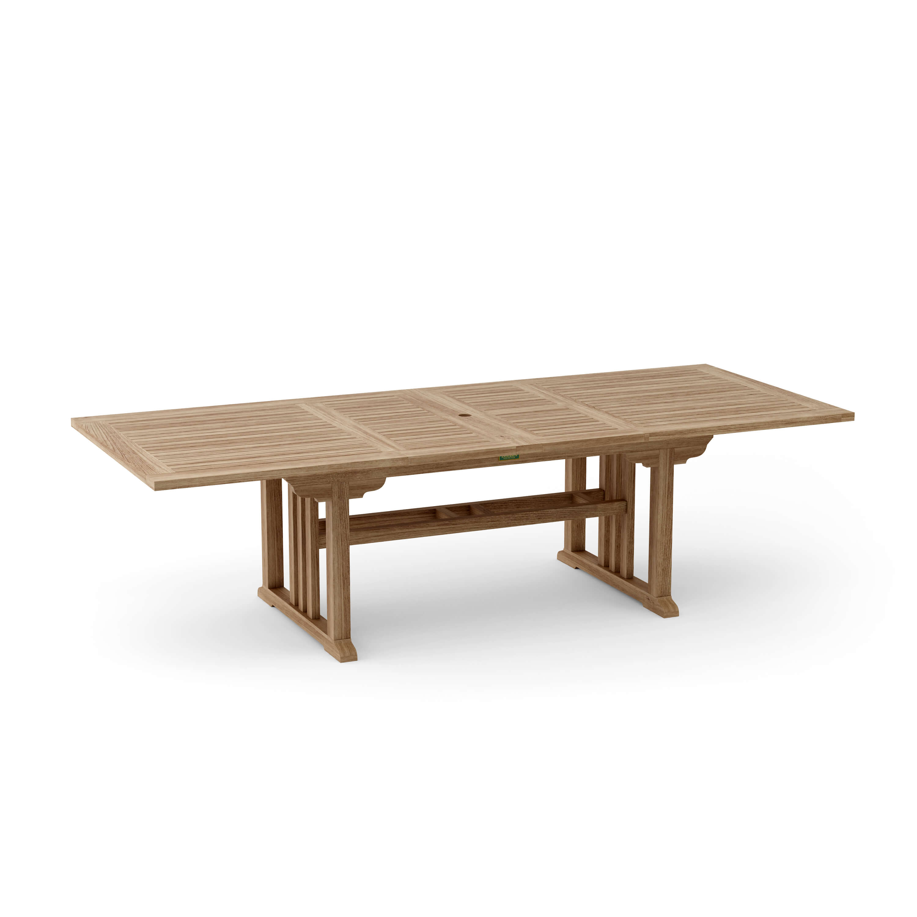Anderson Teak Sahara 106″ Double Extension Dining Table – Teak Outdoor Patio Table