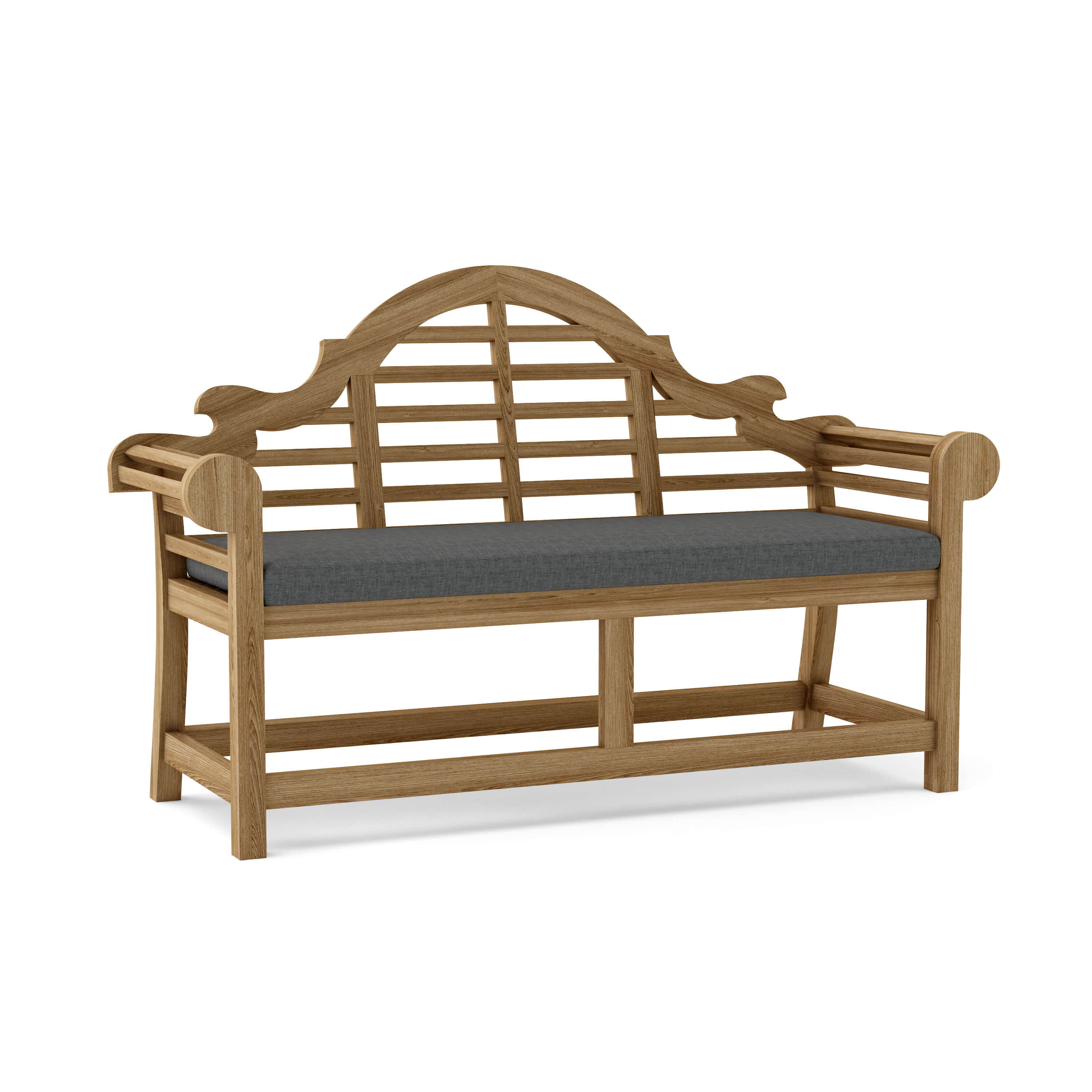 Anderson Teak Marlborough 2-Seater Bench – Lutyens Style Solid Teak Outdoor Garden Bench