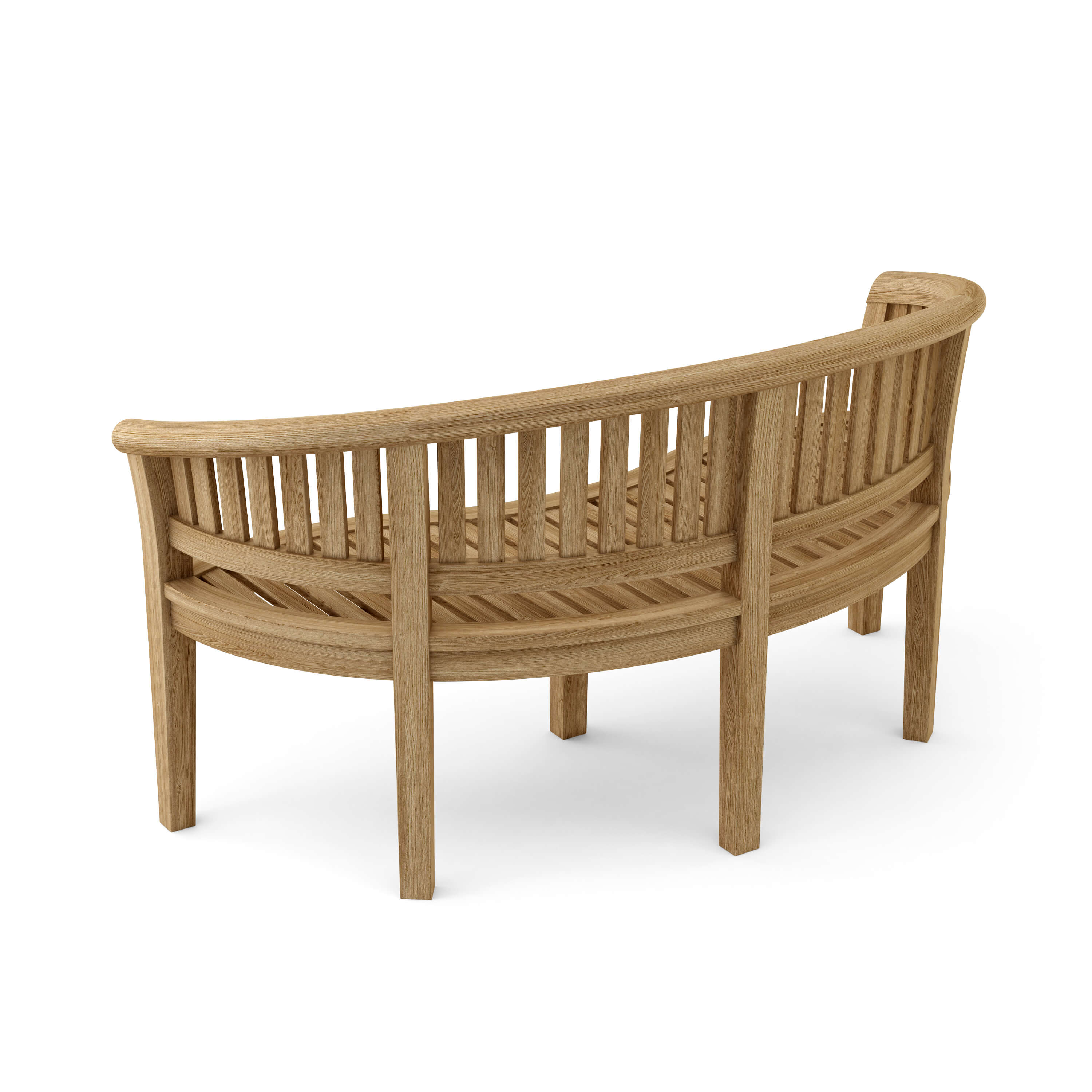 Anderson Teak – Curve 3-Seater Bench – Extra Thick Grade-A Teak Outdoor Seating