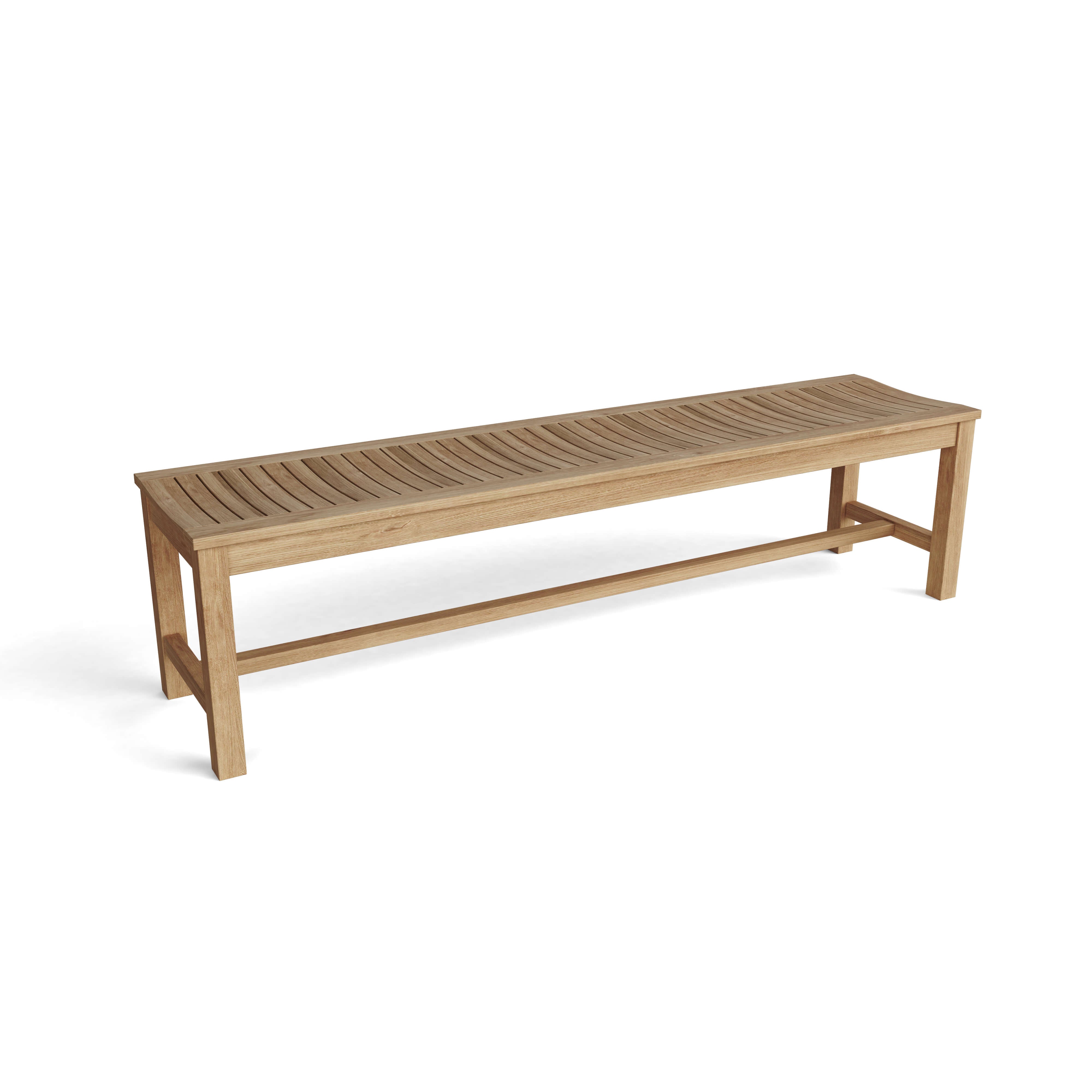 Anderson Teak – Casablanca 4-Seater Backless Bench – Curved Teak Seating