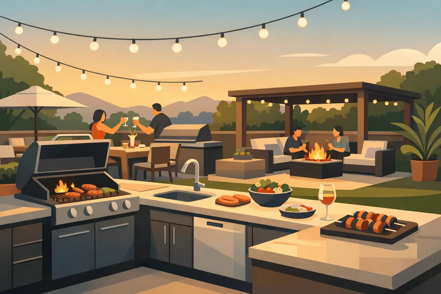 BBQ Outdoor Kitchens That Elevate Hosting