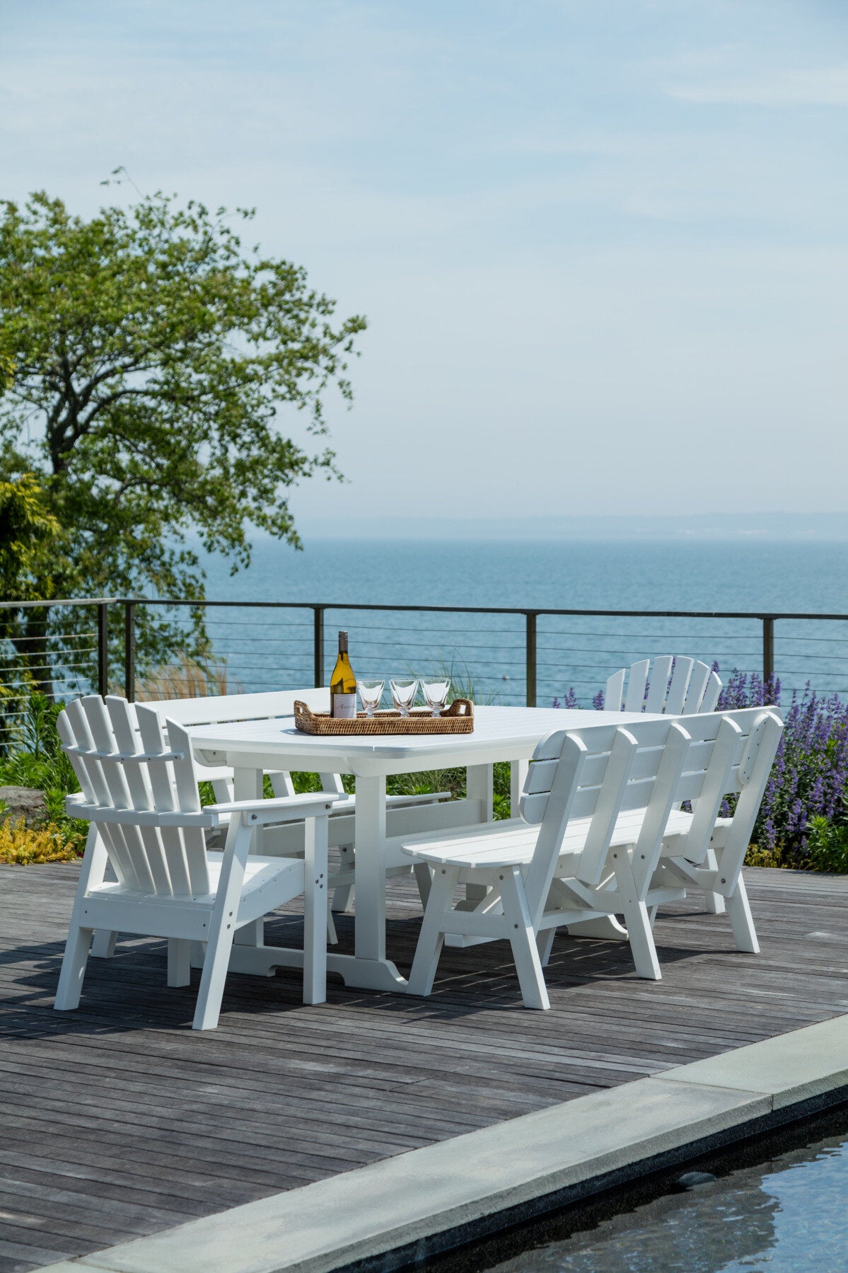 Seaside Portsmouth 72″ x 42″ Rectangular EnviroWood Outdoor Dining Table