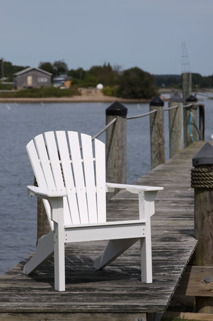 Seaside Adirondack Shellback Chair – Classic Outdoor Patio Lounge Chair