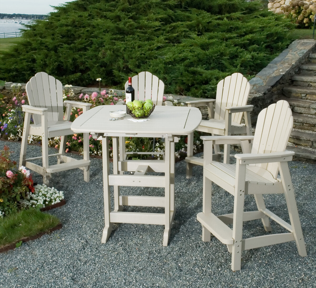Seaside Portsmouth 42″ Square EnviroWood Outdoor Bar Table