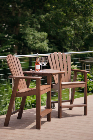 Seaside Adirondack Chair Tête-à-Tête Table – Outdoor Armrest Connector Table