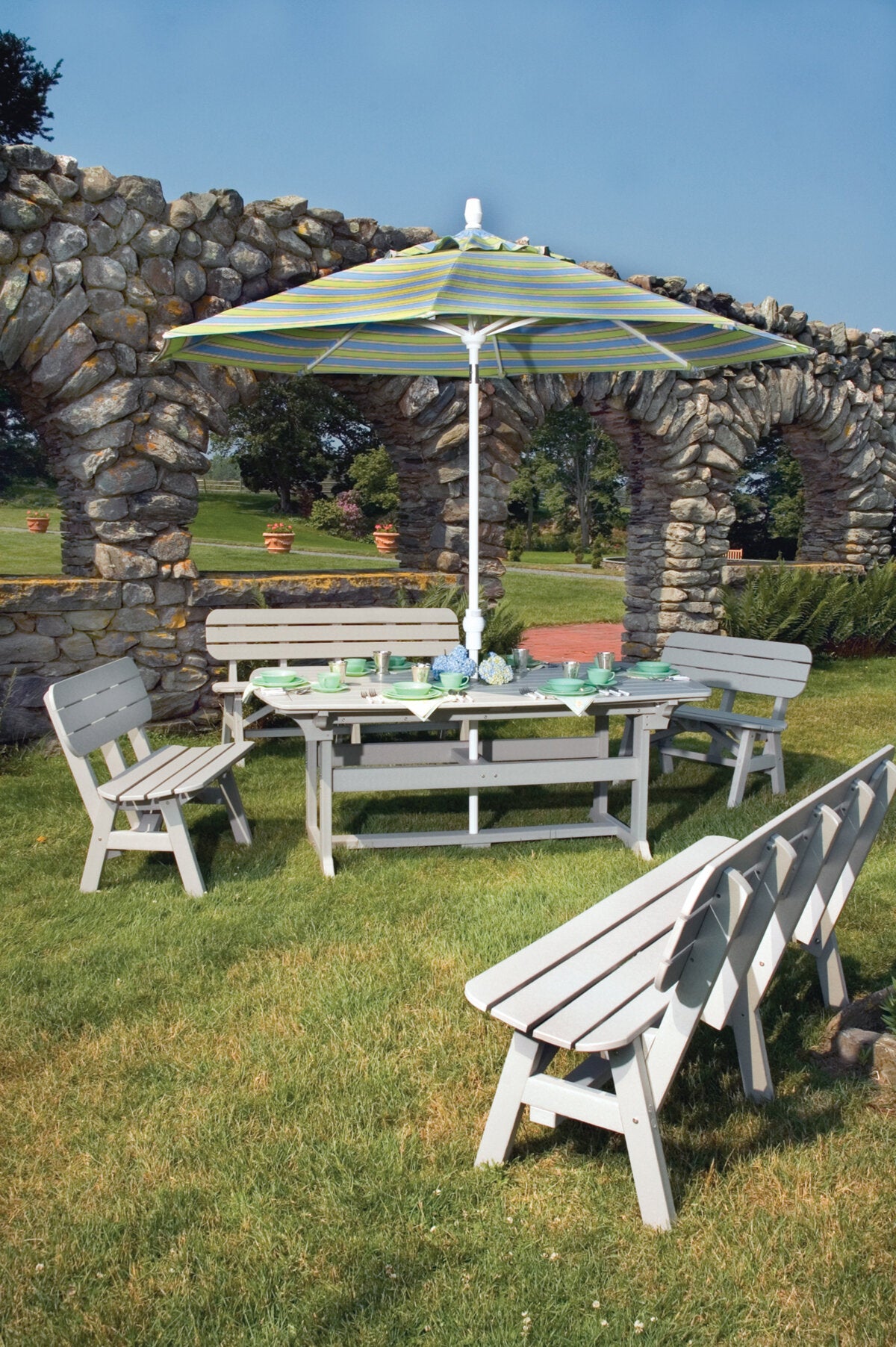 Seaside Portsmouth 60″ Rectangular EnviroWood Outdoor Dining Bench