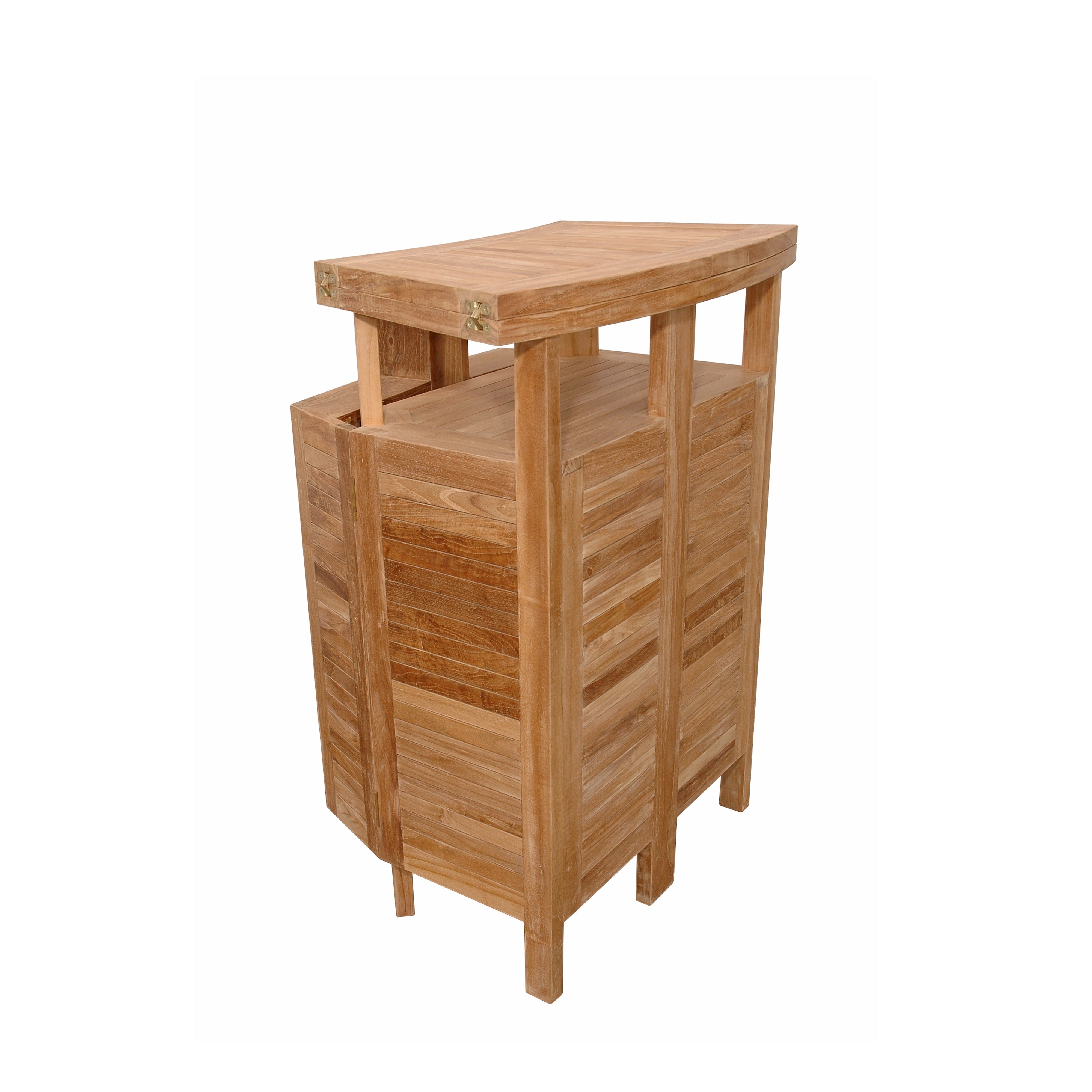 Anderson Teak Altavista 62″ Folding Bar Table – Solid Teak Outdoor Bar Table