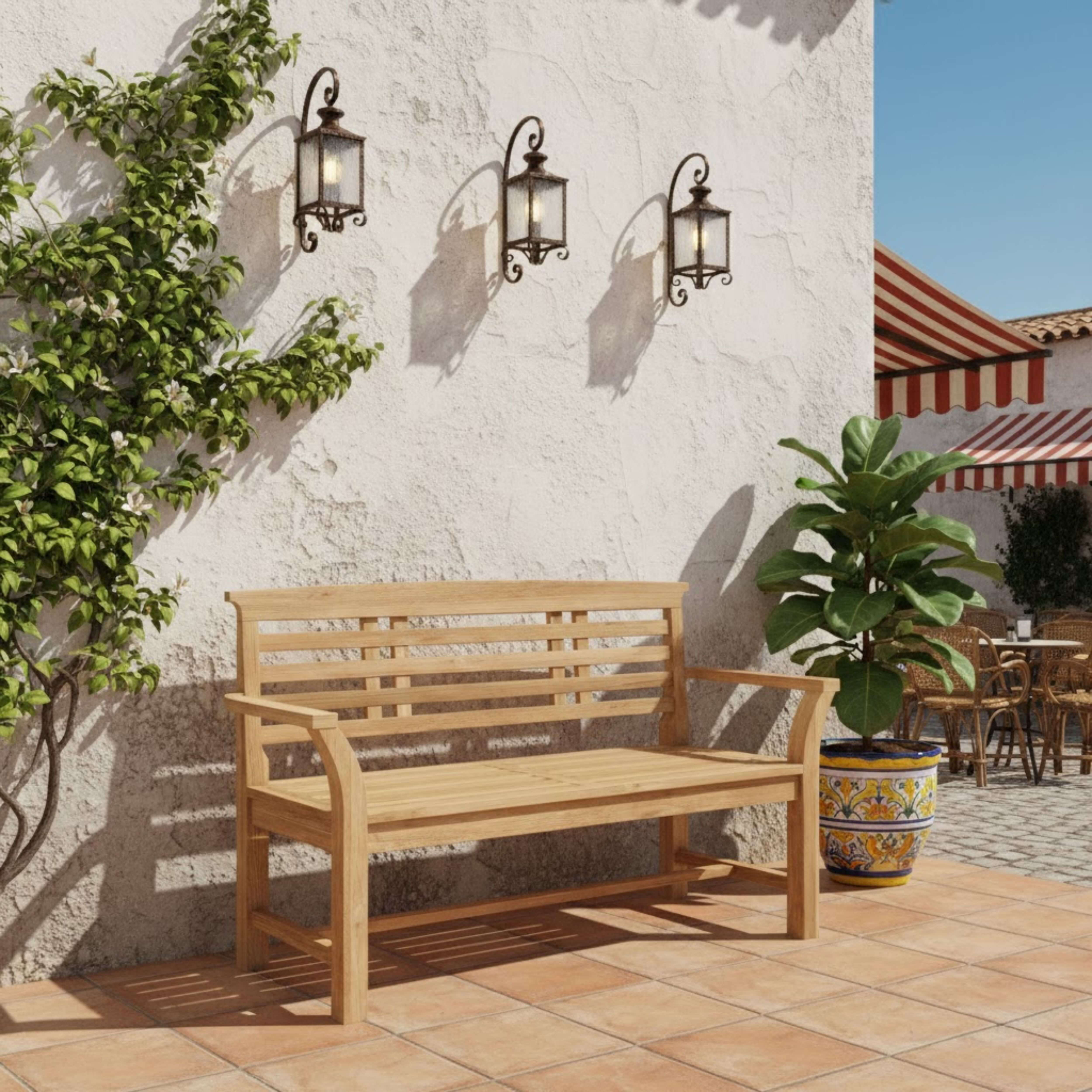 Anderson Teak Sakura 2-Seater Bench – Solid Teak Outdoor Garden Bench