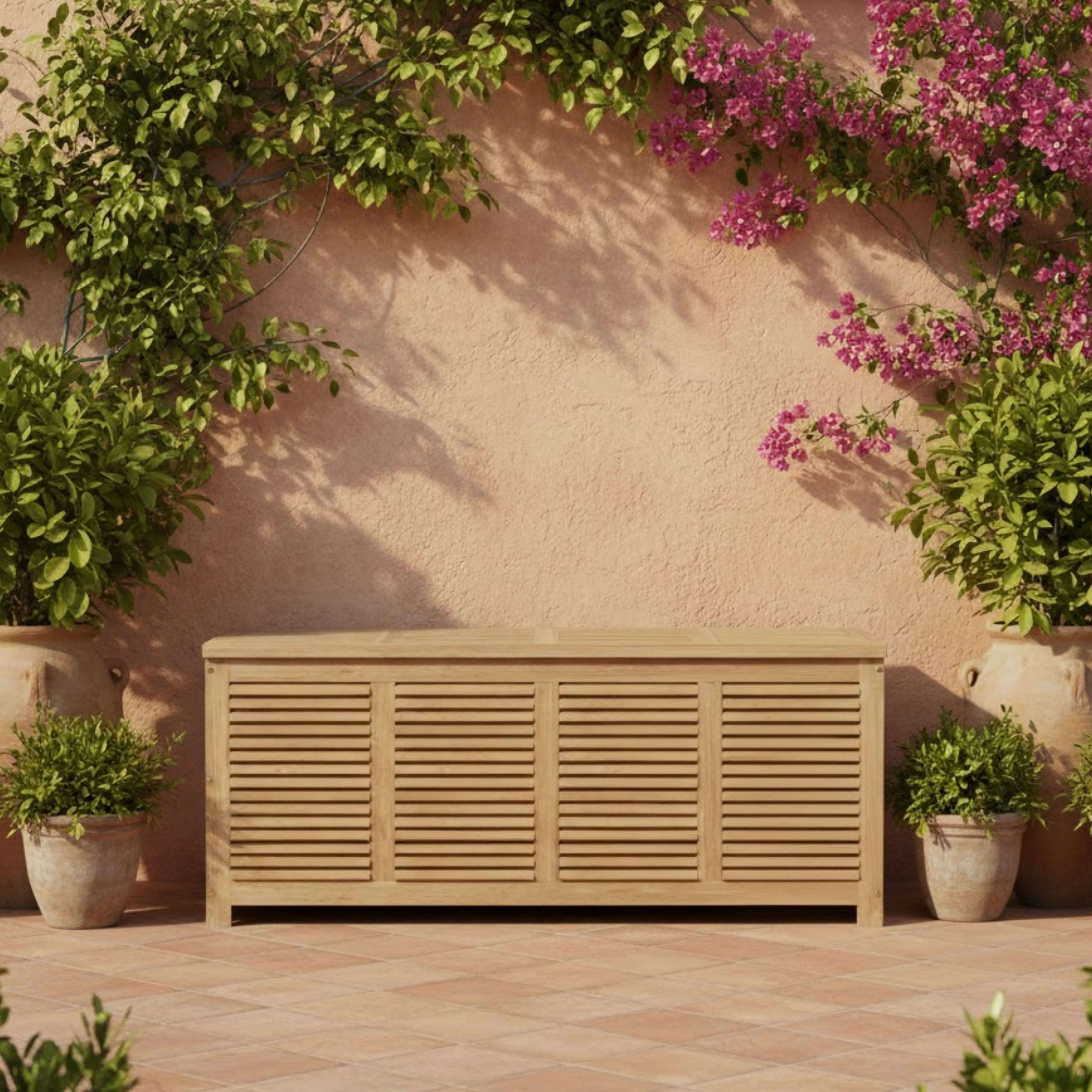 Anderson Teak Amberly Solid Teak Outdoor Storage Box