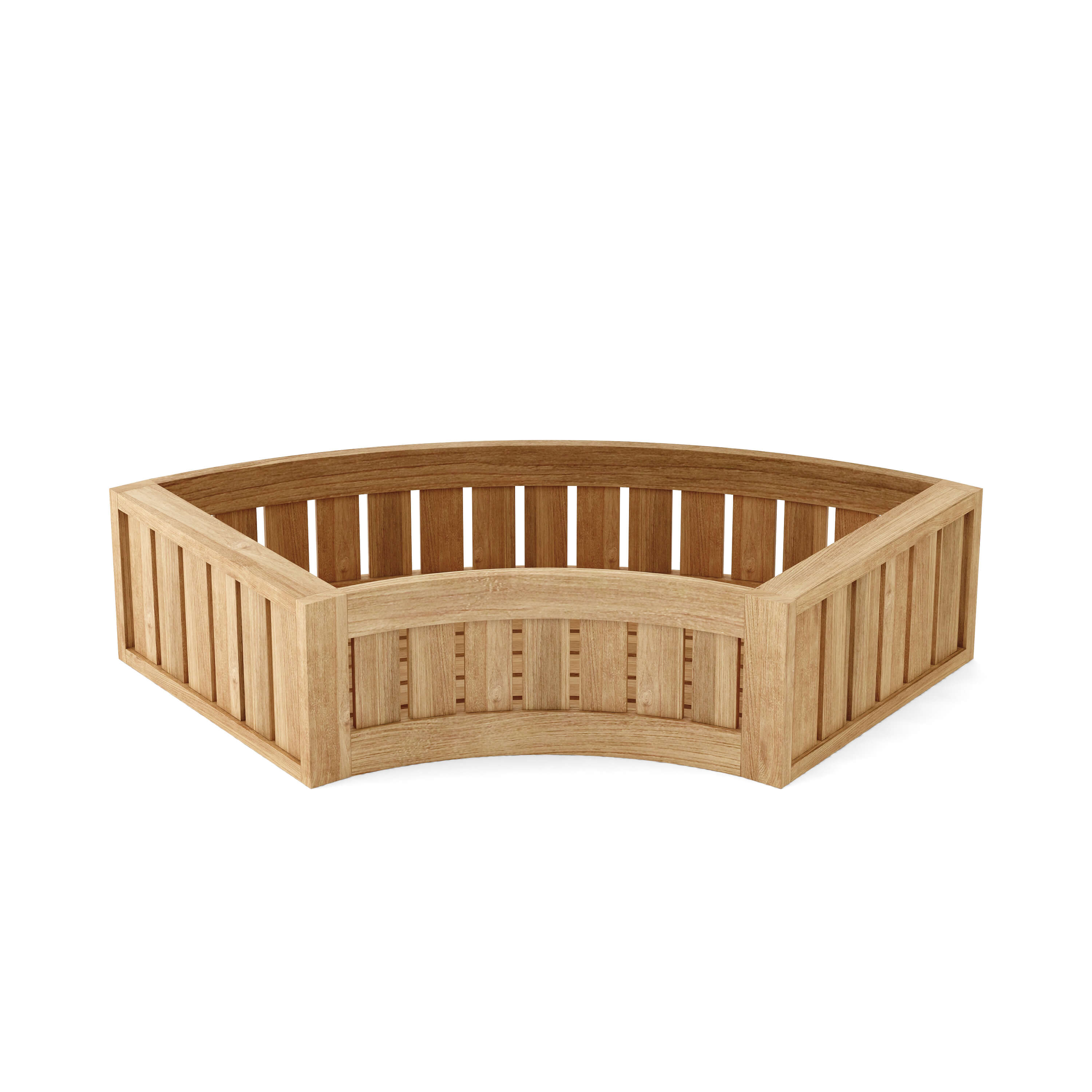Anderson Teak – Circular Modular Deep Seating Set – 6-Person Teak Lounge