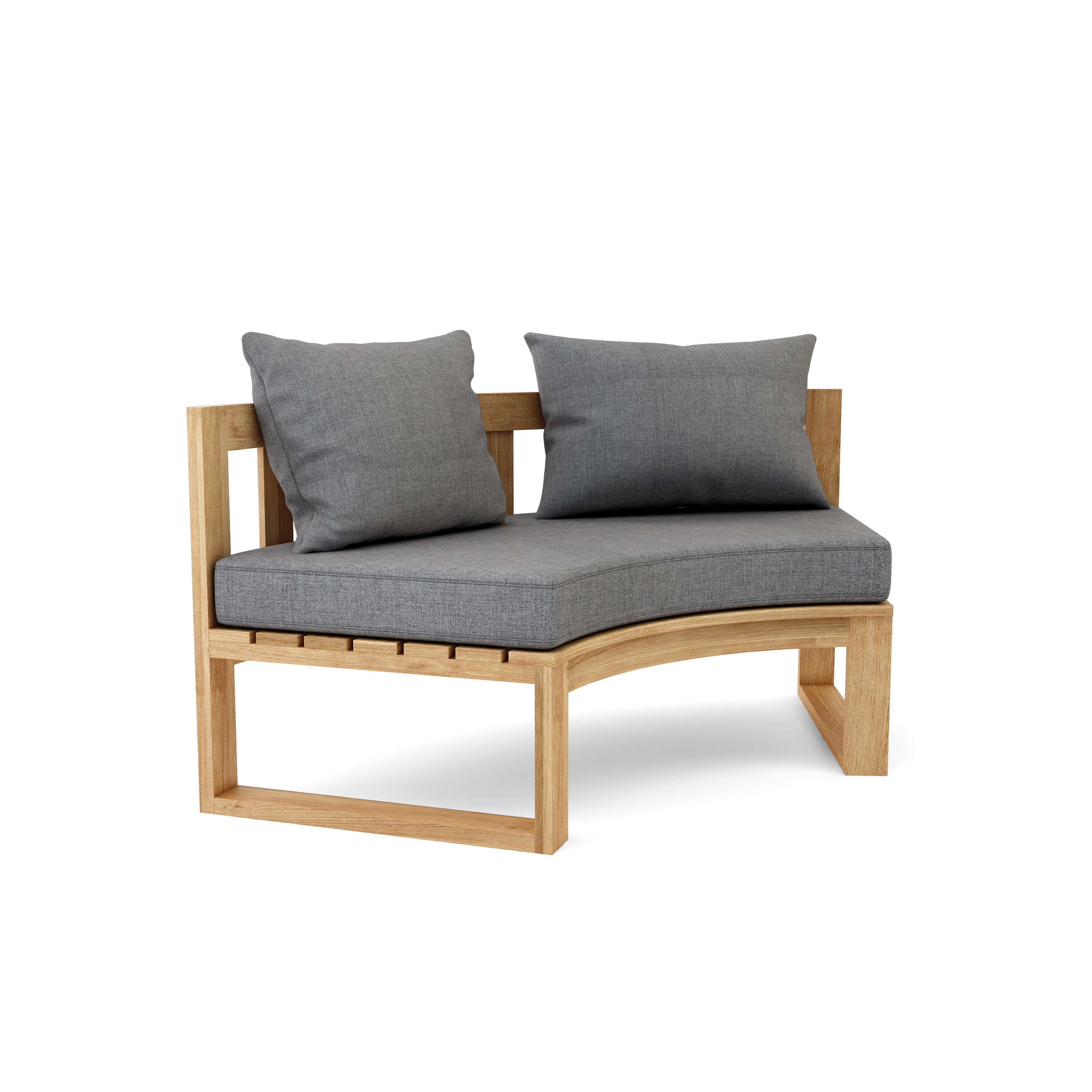 Anderson Teak – Circular Modular Deep Seating Set – 8-Person Teak Lounge