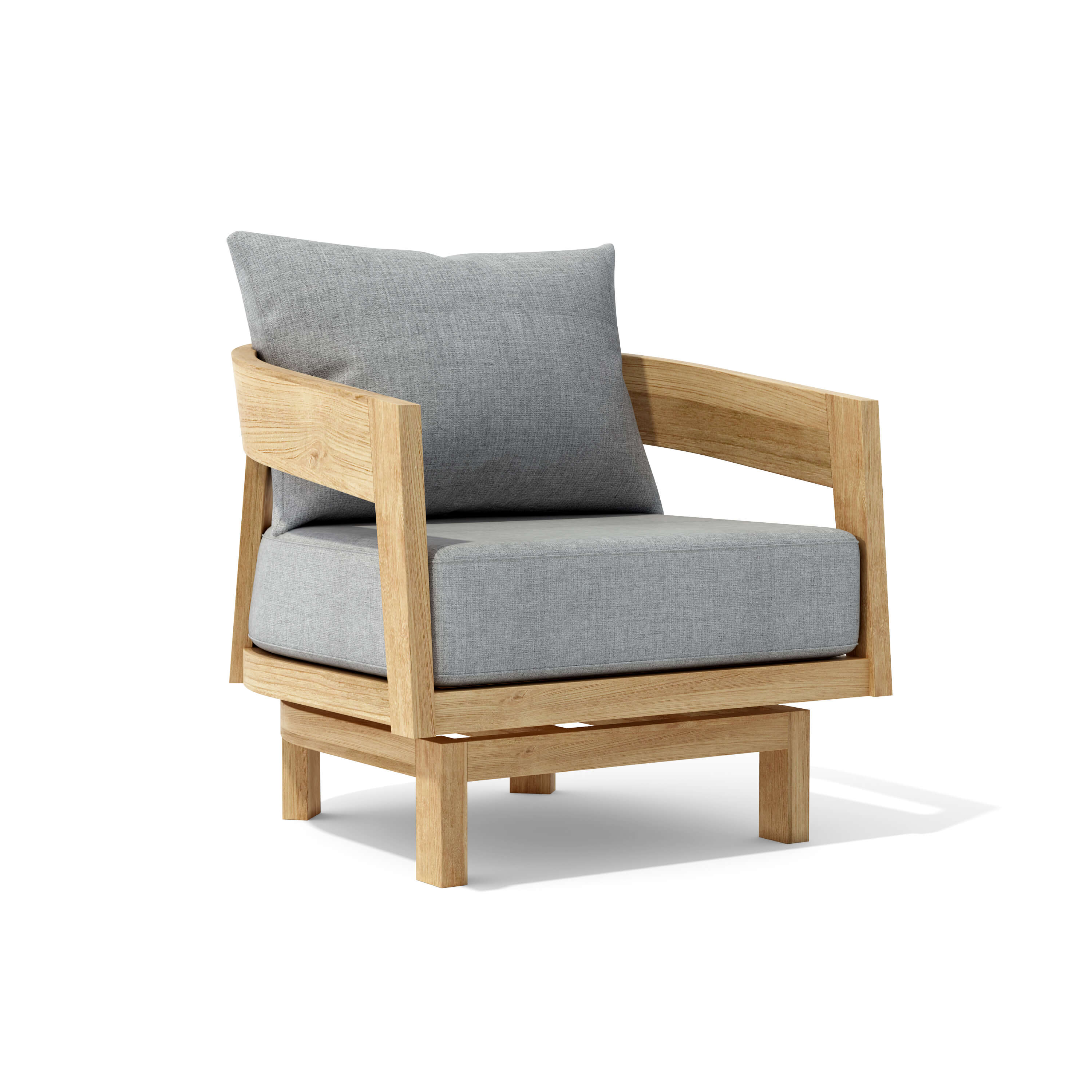 Anderson Teak Toscana 4-Piece Deep Seating Set – Premium Teak Outdoor Patio Sofa & Swivel Lounge Set with Sunbrella Cushions