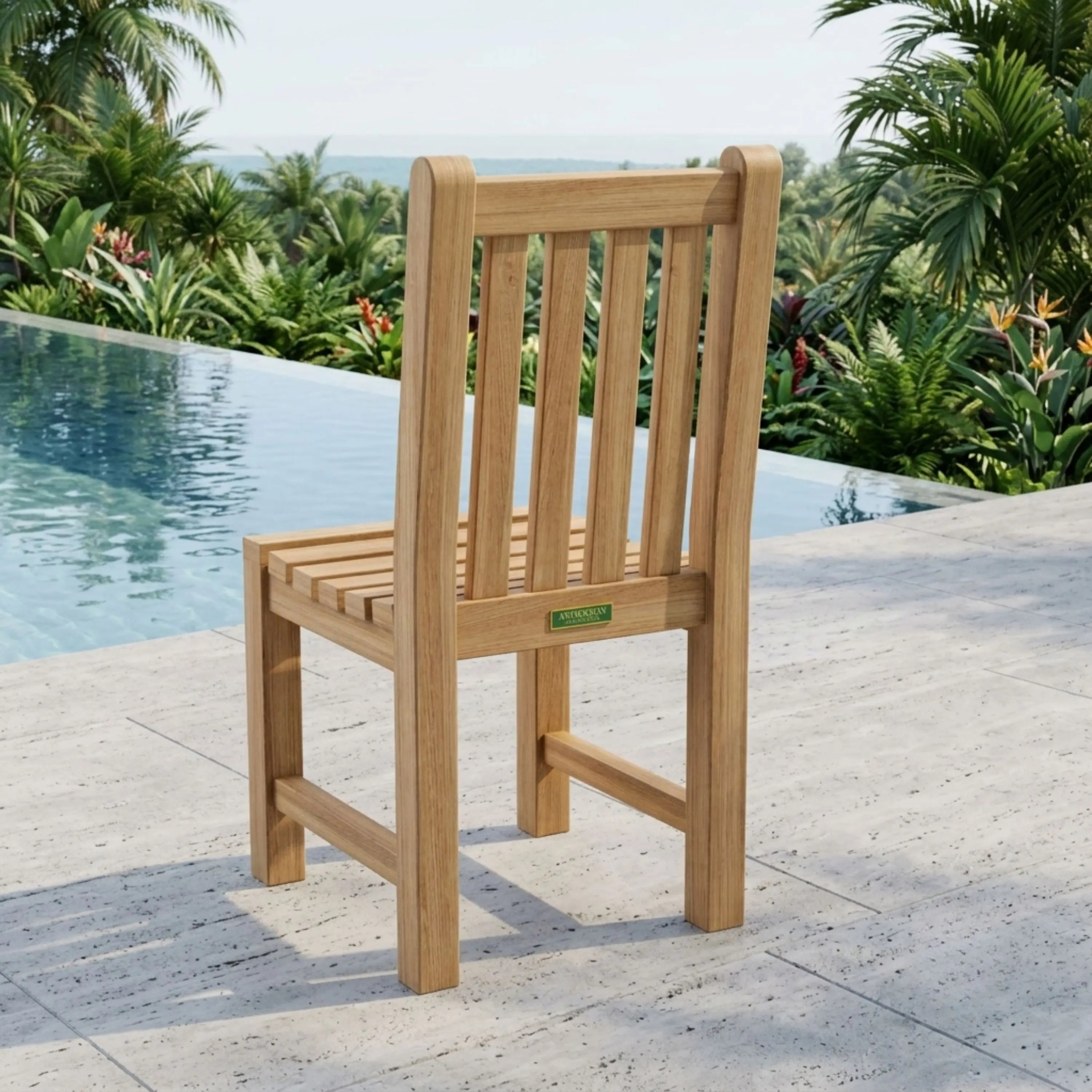 Anderson Teak Classic Dining Chair Premium Grade-A Solid Teak Outdoor Dining Chair