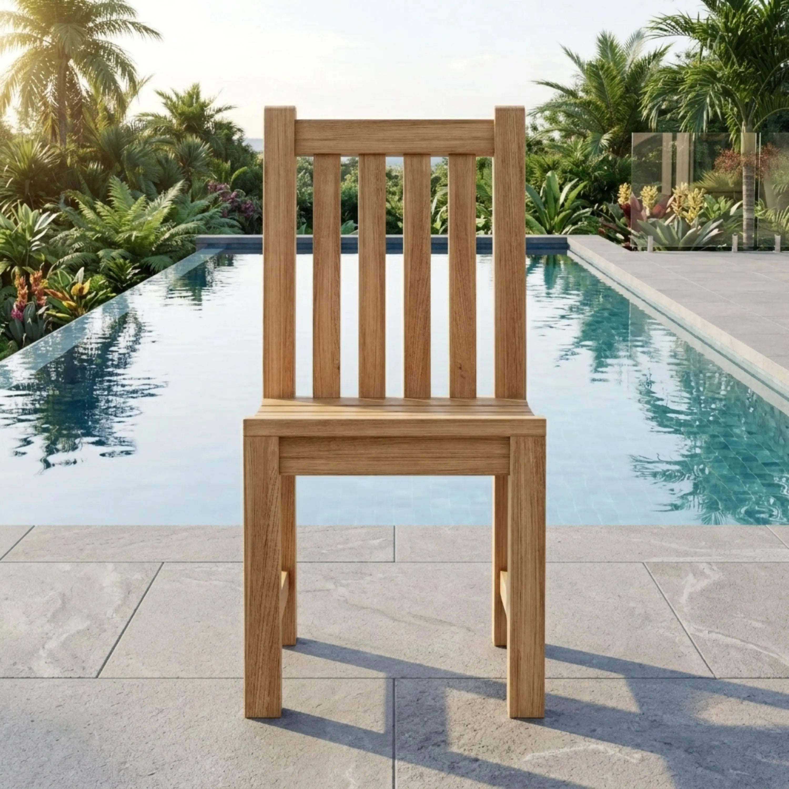 Anderson Teak Classic Dining Chair Premium Grade-A Solid Teak Outdoor Dining Chair