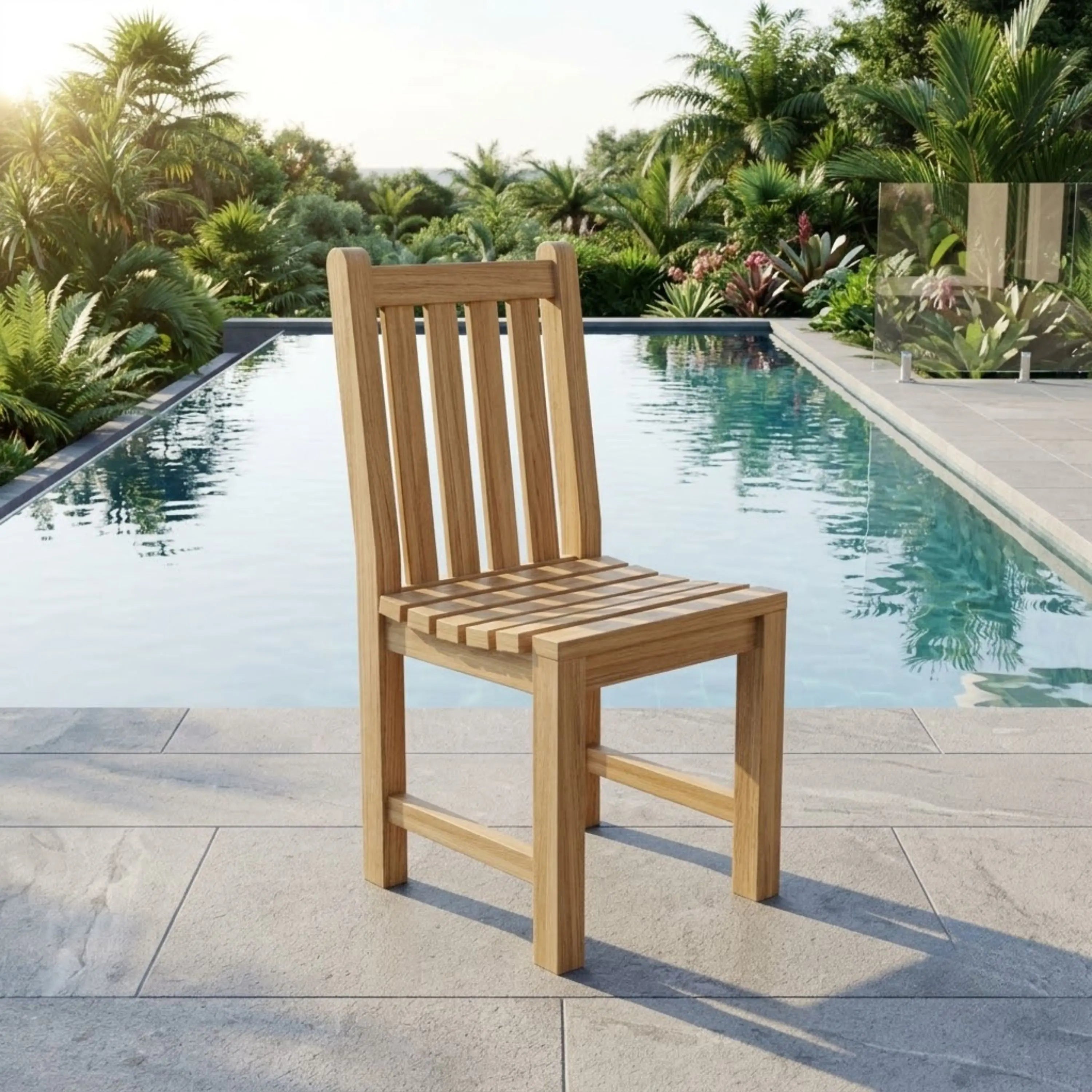 Anderson Teak Classic Dining Chair Premium Grade-A Solid Teak Outdoor Dining Chair