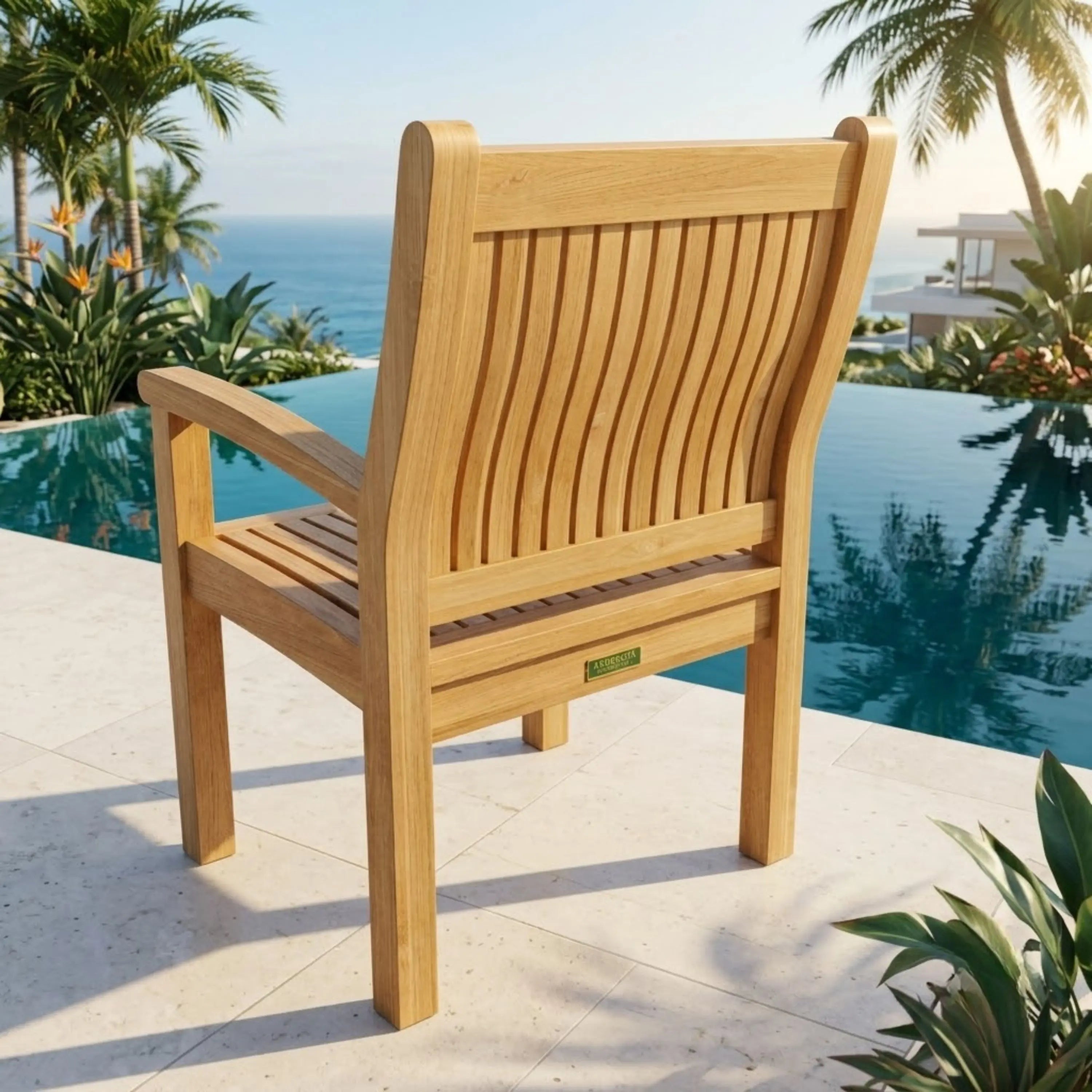 Anderson Teak Sahara Dining Armchair – Solid Teak Outdoor Dining Seating