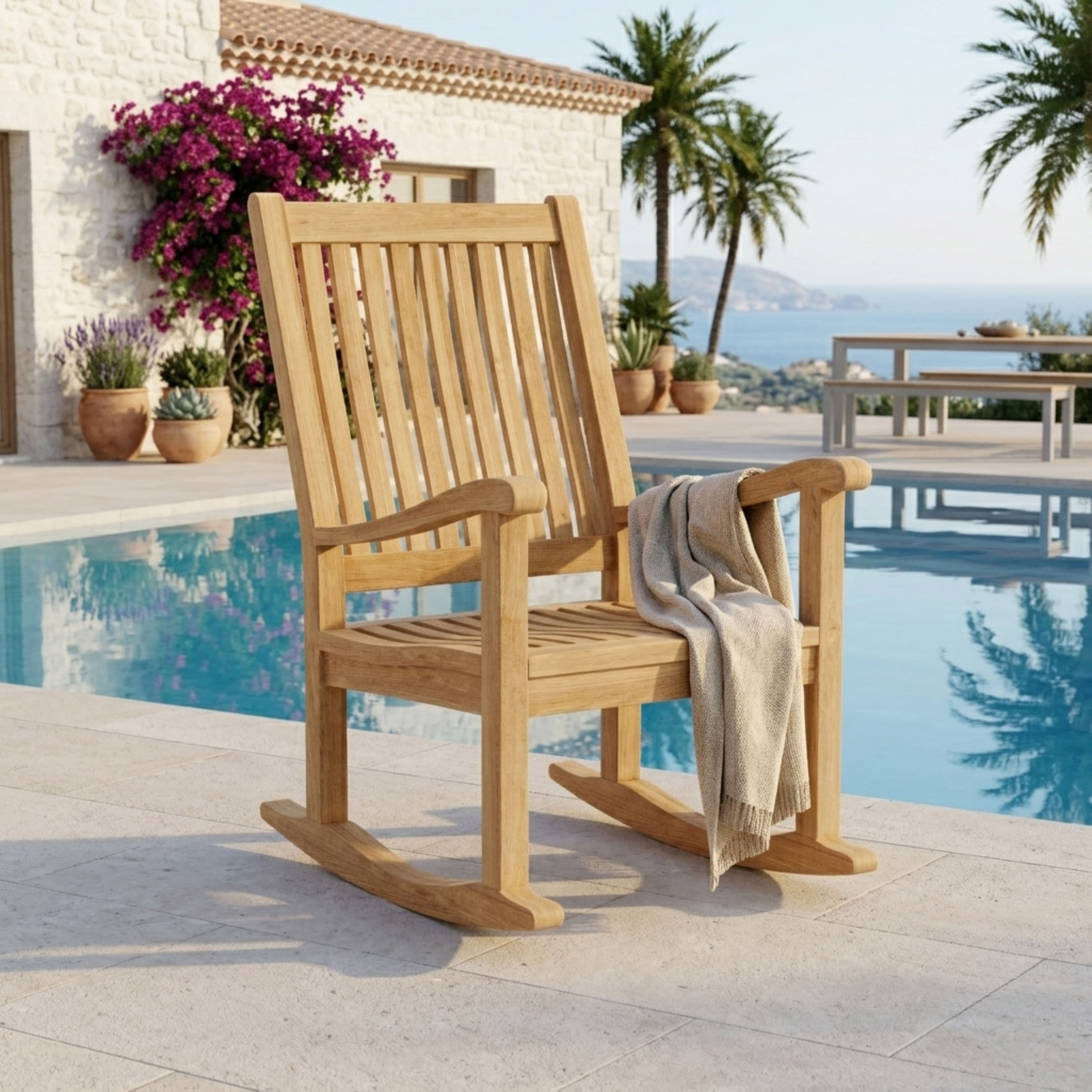 Anderson Teak Del-Amo Rocking Armchair – Classic Teak Outdoor Rocker