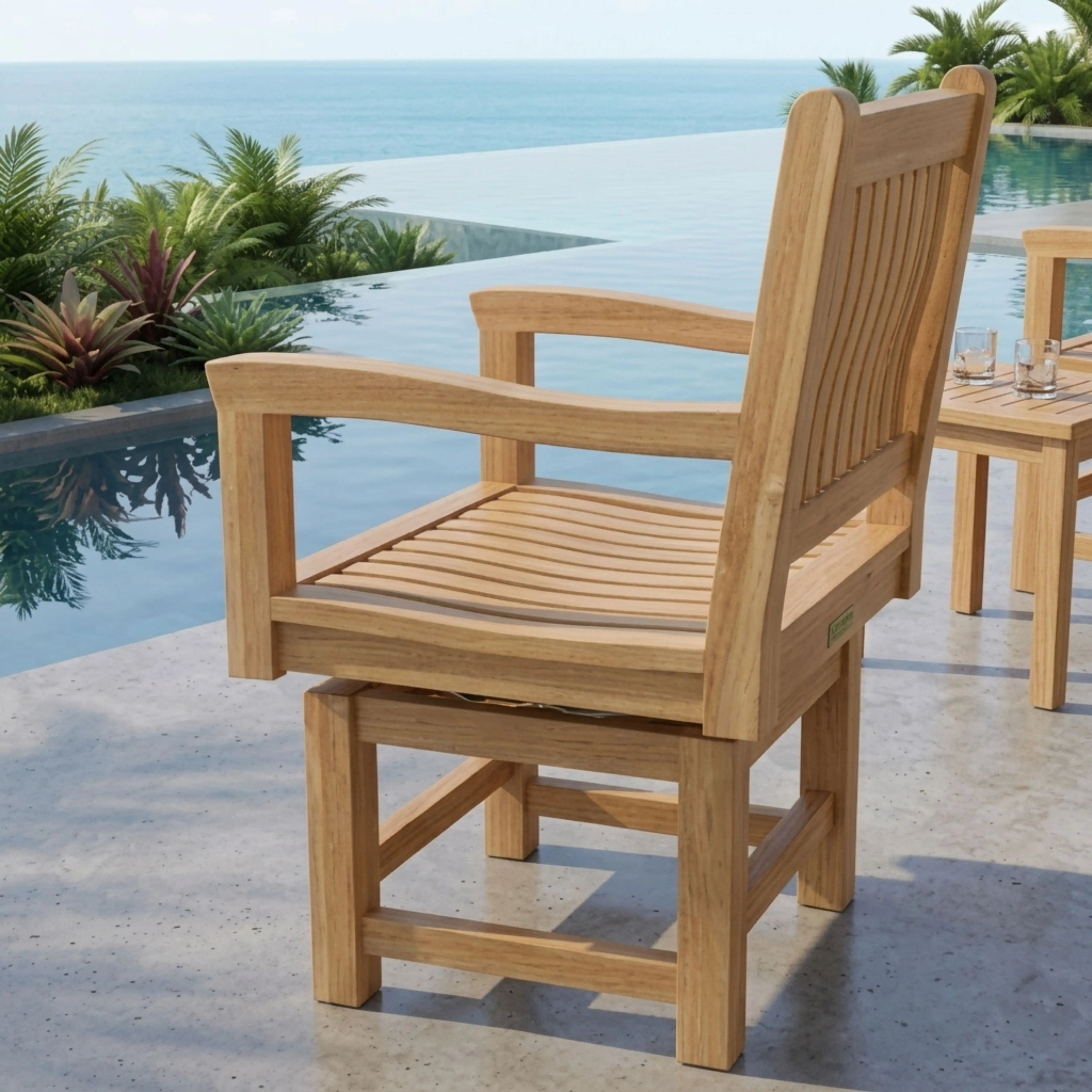 Anderson Teak Rialto Rocking & Swivel Armchair – Teak Outdoor Motion Seating