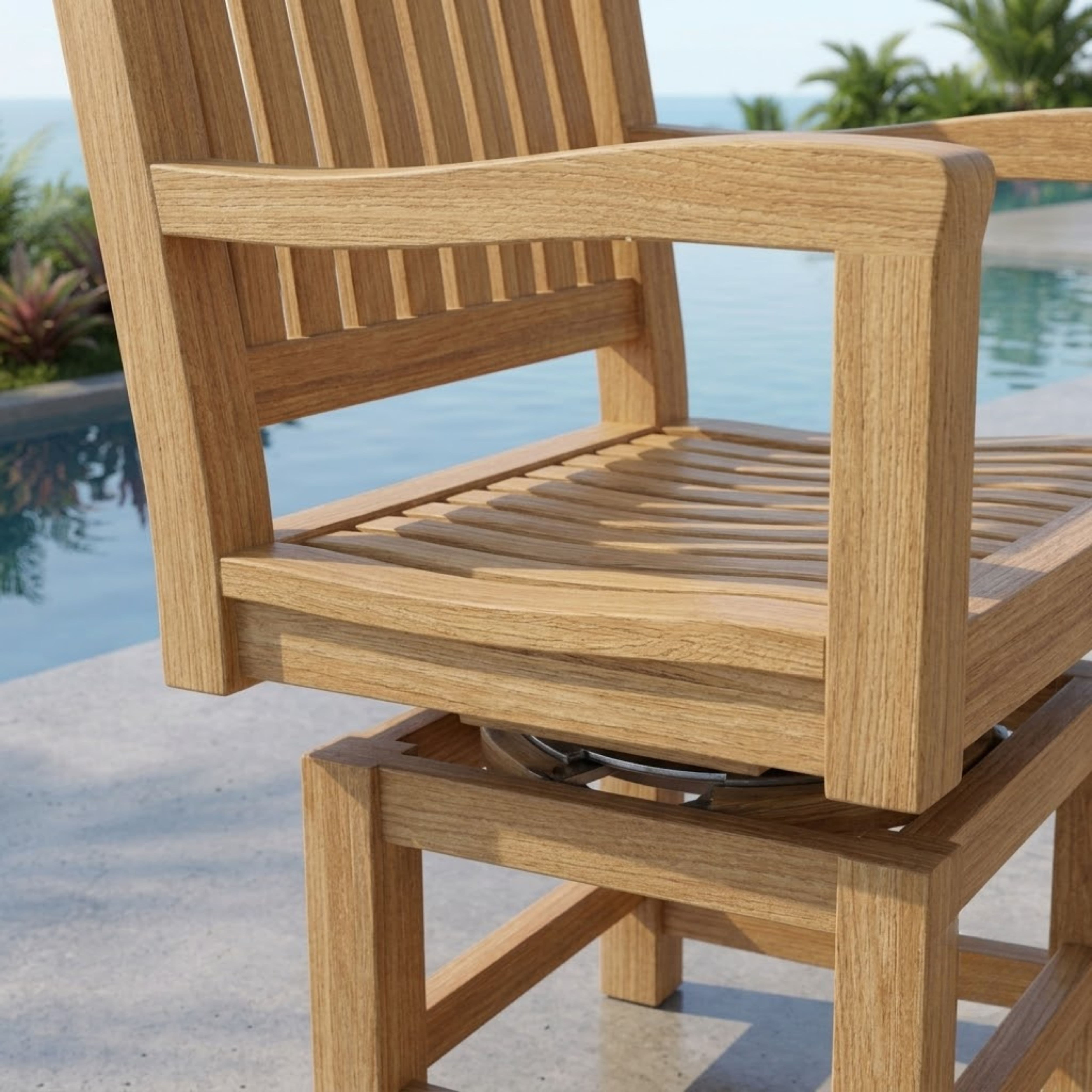 Anderson Teak Rialto Rocking & Swivel Armchair – Teak Outdoor Motion Seating