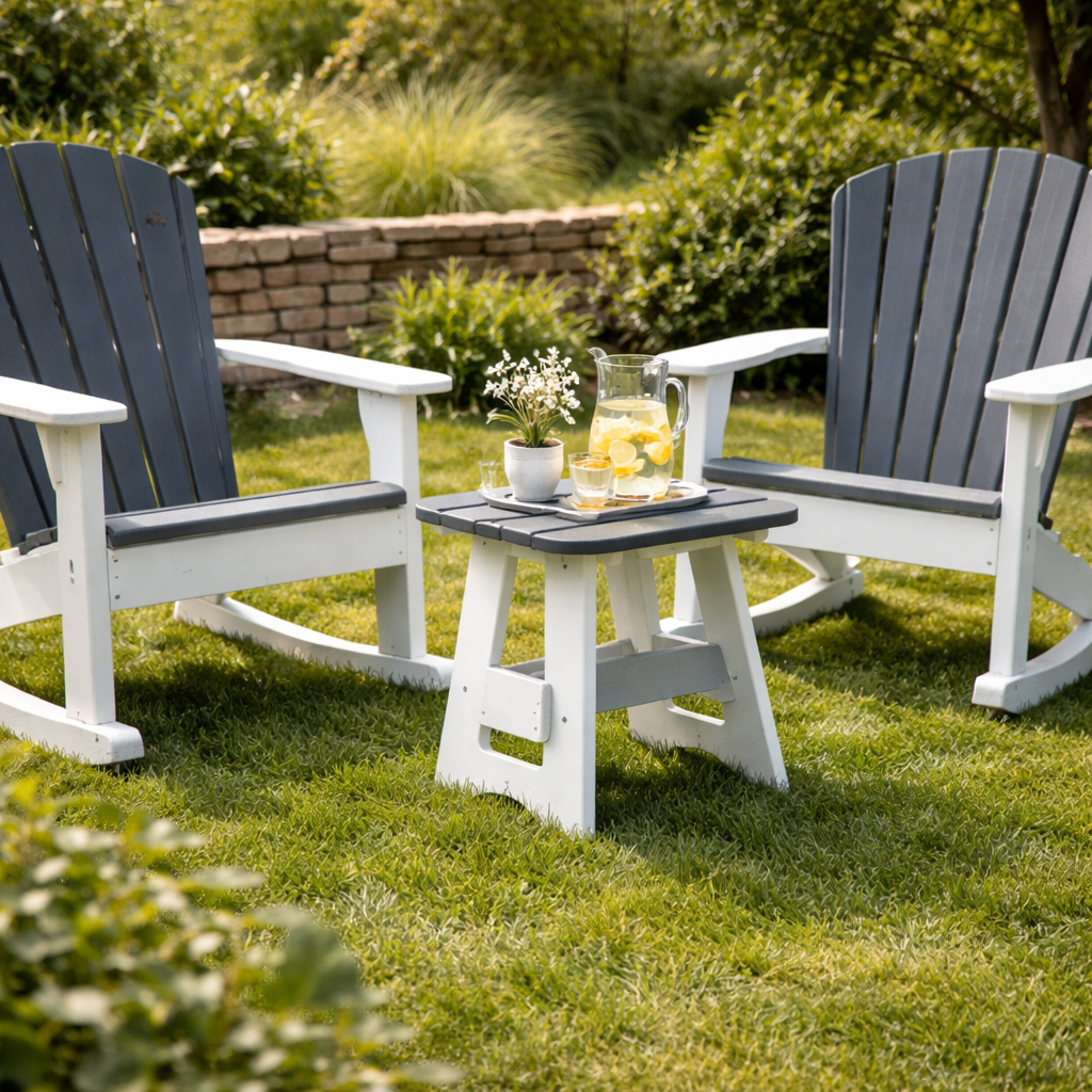 Seaside Adirondack End Table – Durable Outdoor Patio Side Table