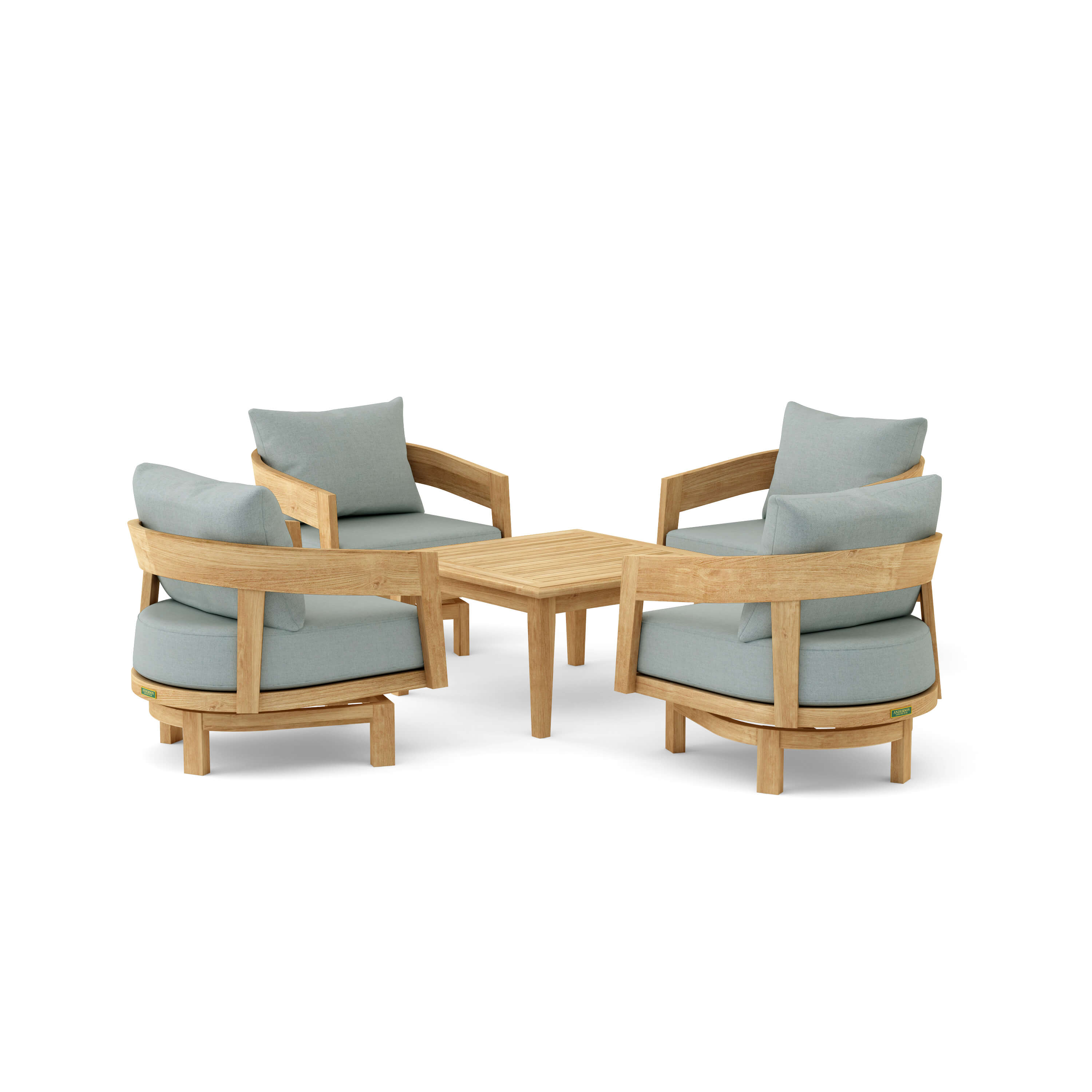 Anderson Teak Toscana 5-pc Deep Seating Swivel SET-371