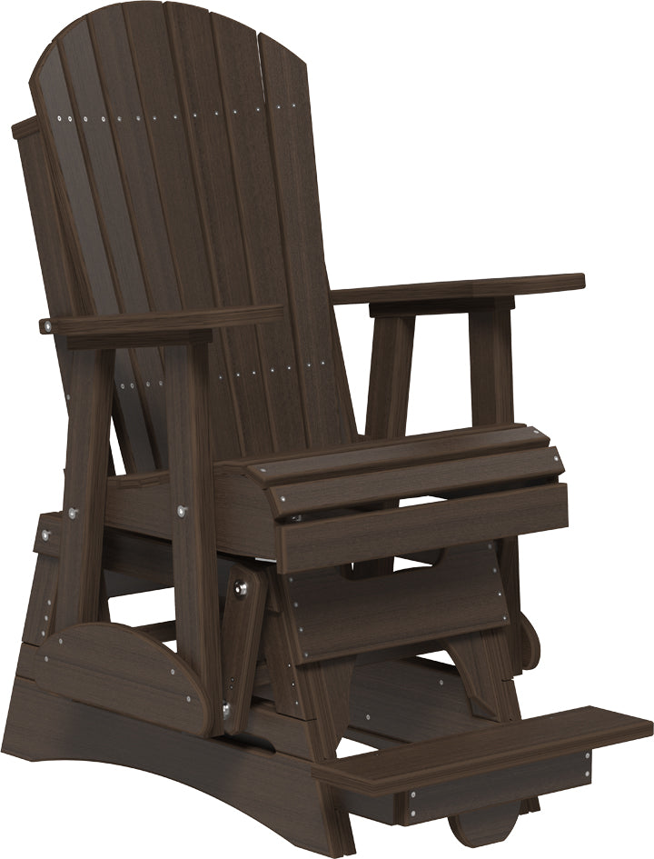 LuxCraft – 2′ Adirondack Balcony Glider – Elevated Outdoor Glider Chair