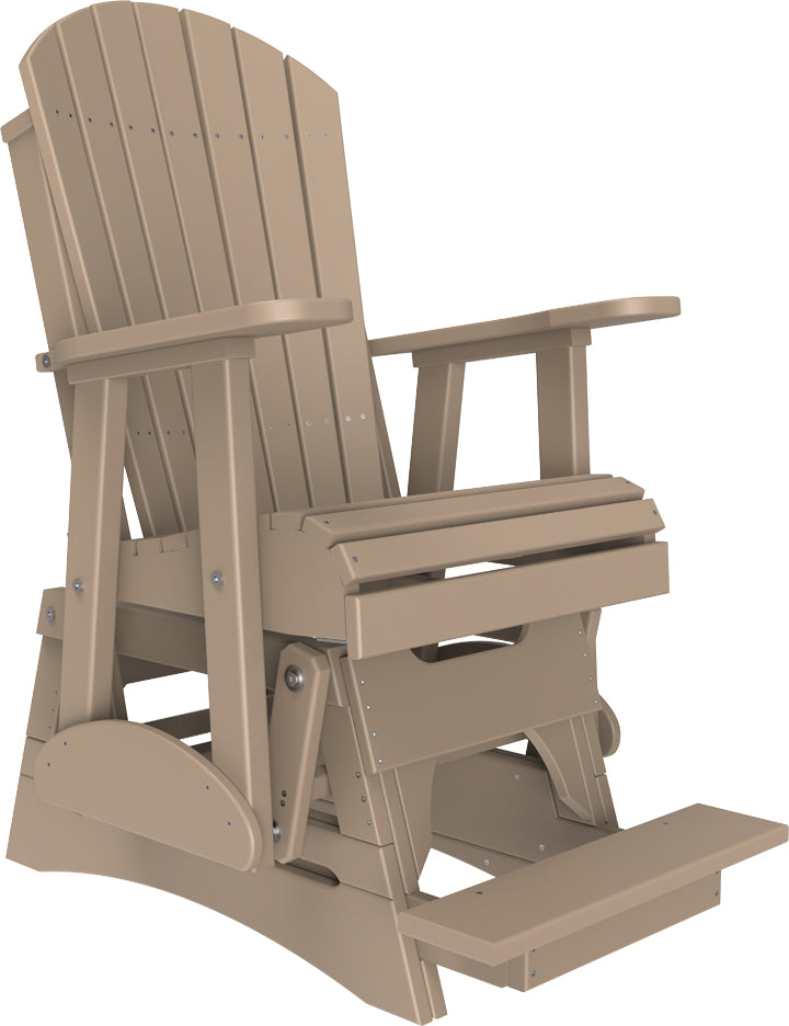 LuxCraft – 2′ Adirondack Balcony Glider – Elevated Outdoor Glider Chair