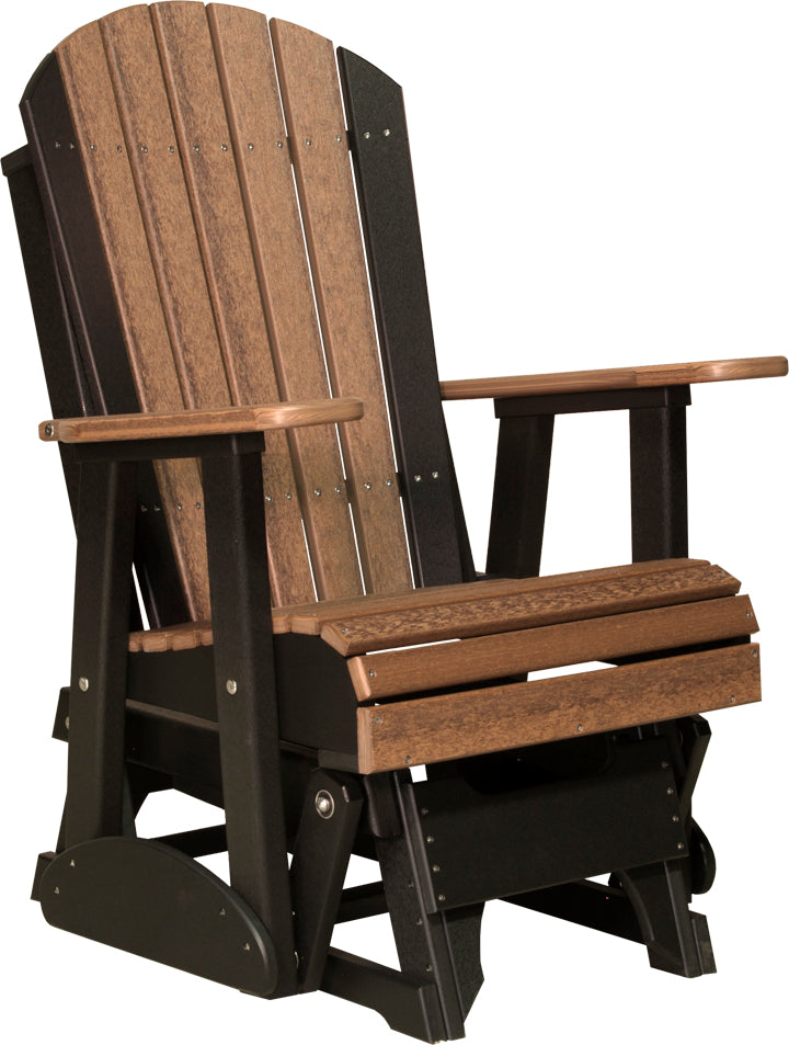 LuxCraft – 2′ Adirondack Glider Chair – Smooth Outdoor Patio Glider Seat