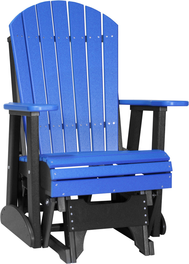 LuxCraft – 2′ Adirondack Glider Chair – Smooth Outdoor Patio Glider Seat