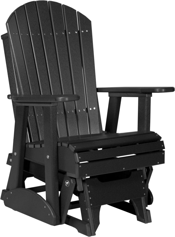 LuxCraft – 2′ Adirondack Glider Chair – Smooth Outdoor Patio Glider Seat