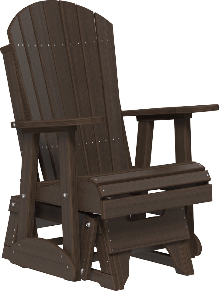 LuxCraft – 2′ Adirondack Glider Chair – Smooth Outdoor Patio Glider Seat