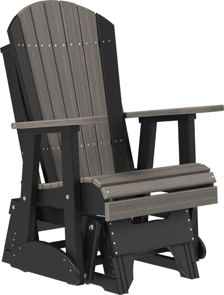 LuxCraft – 2′ Adirondack Glider Chair – Smooth Outdoor Patio Glider Seat