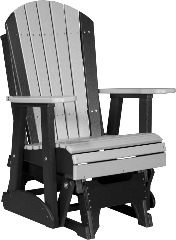 LuxCraft – 2′ Adirondack Glider Chair – Smooth Outdoor Patio Glider Seat