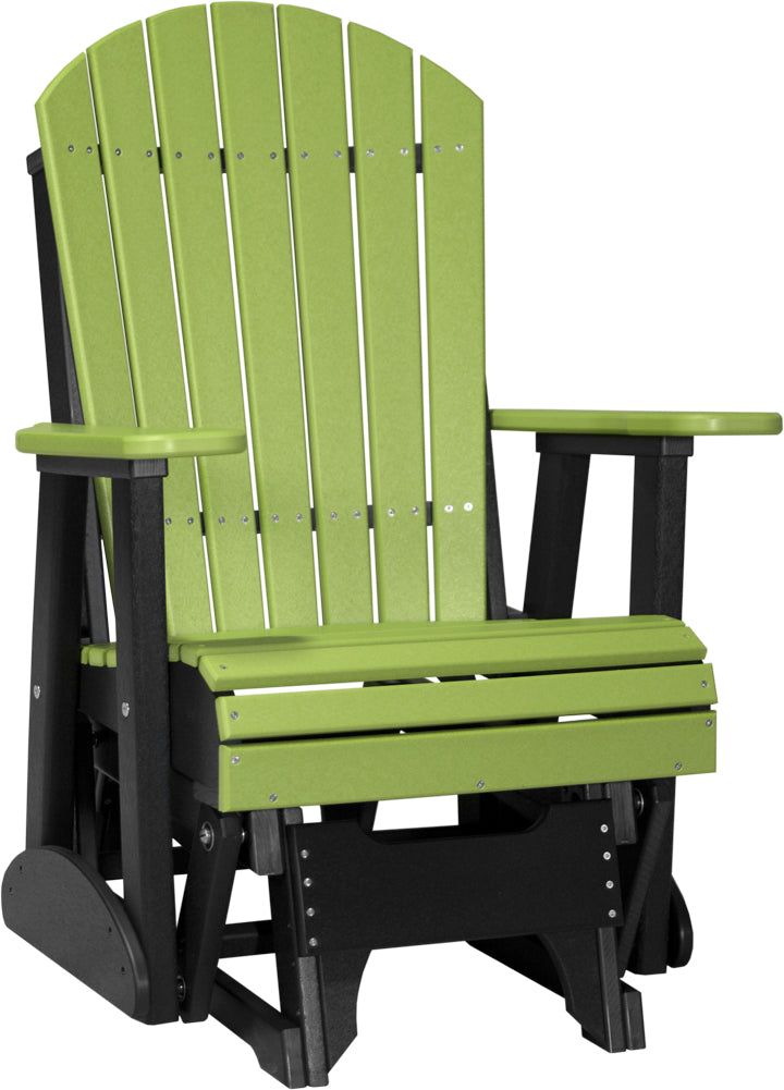 LuxCraft – 2′ Adirondack Glider Chair – Smooth Outdoor Patio Glider Seat