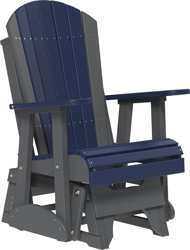 LuxCraft – 2′ Adirondack Glider Chair – Smooth Outdoor Patio Glider Seat