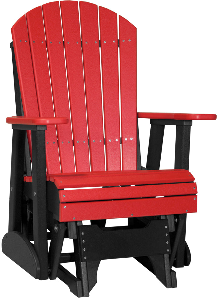 LuxCraft – 2′ Adirondack Glider Chair – Smooth Outdoor Patio Glider Seat
