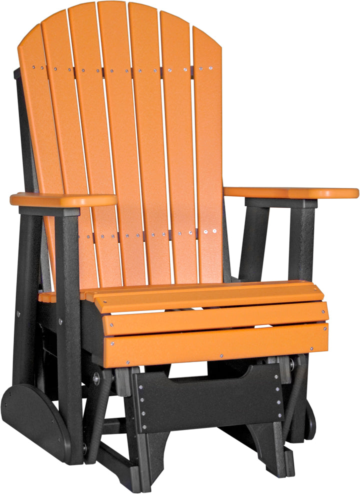 LuxCraft – 2′ Adirondack Glider Chair – Smooth Outdoor Patio Glider Seat