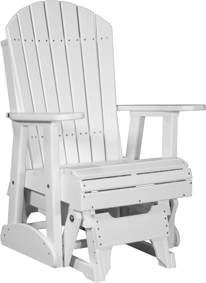 LuxCraft – 2′ Adirondack Glider Chair – Smooth Outdoor Patio Glider Seat