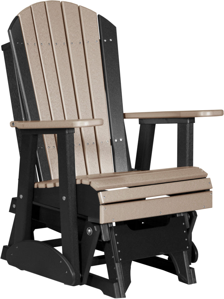 LuxCraft – 2′ Adirondack Glider Chair – Smooth Outdoor Patio Glider Seat