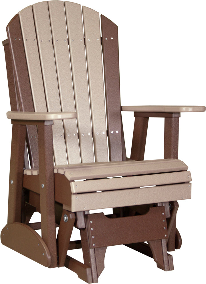 LuxCraft – 2′ Adirondack Glider Chair – Smooth Outdoor Patio Glider Seat
