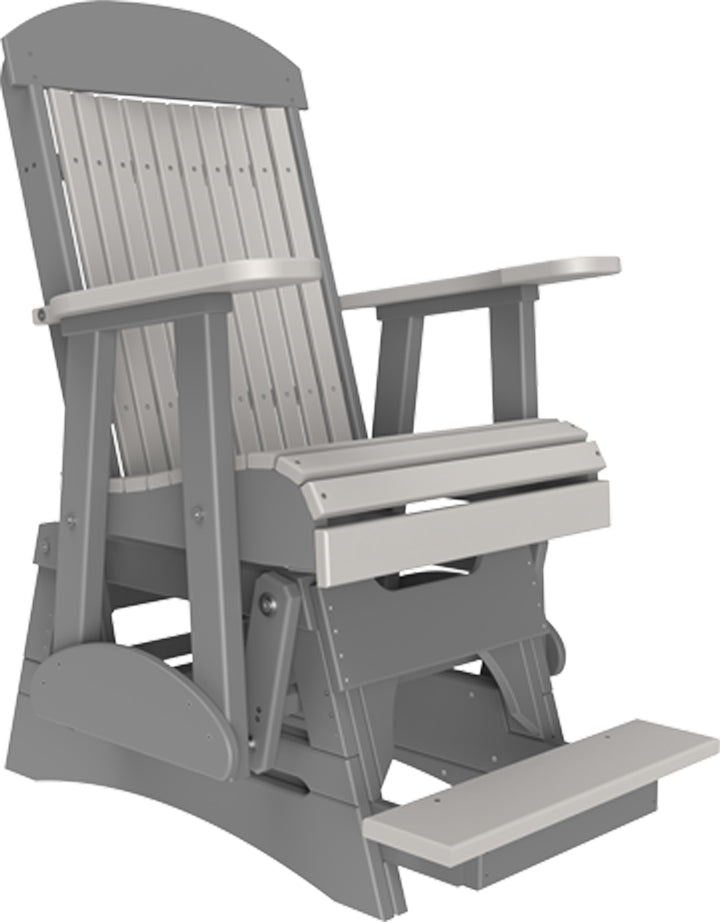 LuxCraft – 2′ Classic Balcony Glider Chair – Elevated Outdoor Patio Glider