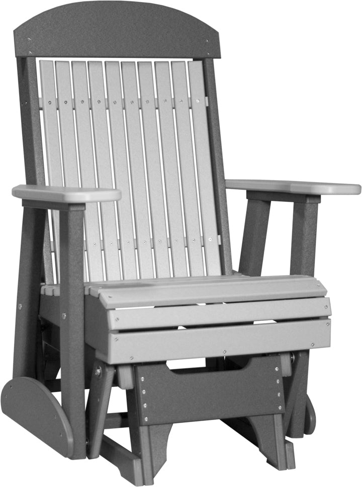 LuxCraft – 2′ Classic Glider Chair – Smooth Outdoor Patio Glider Seat